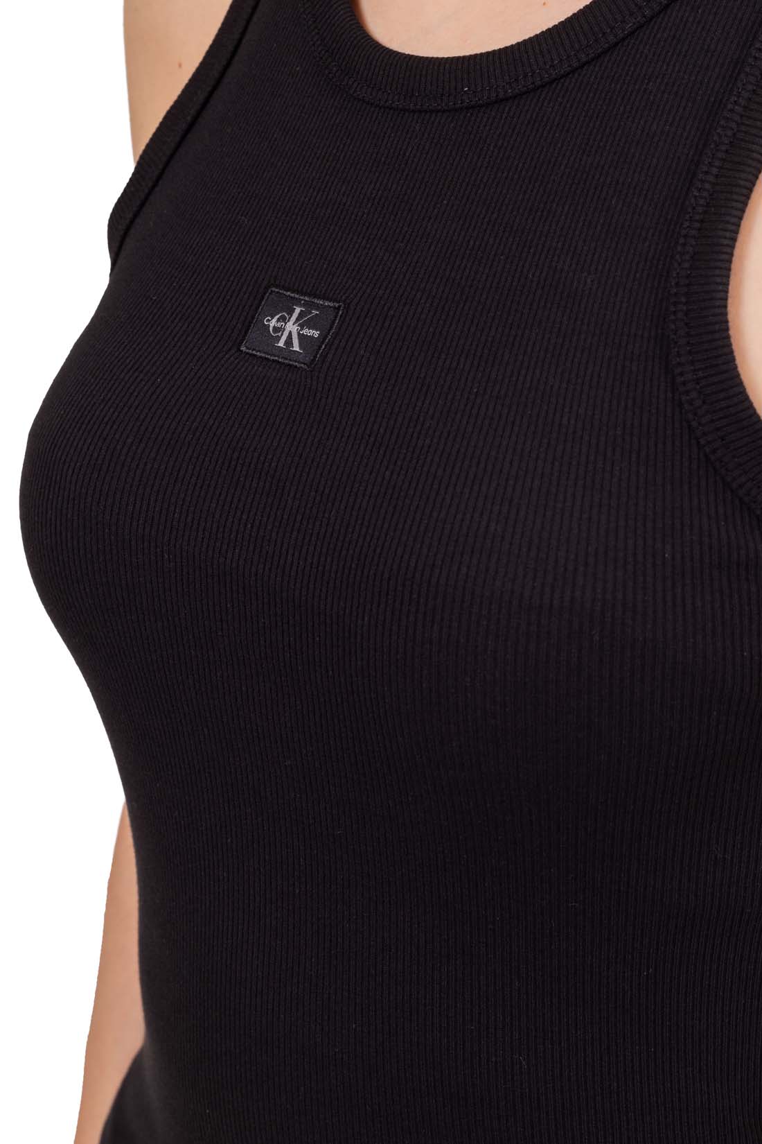 CALVIN KLEIN JEANS - Women's slim ribbed tank top  - Size L-12