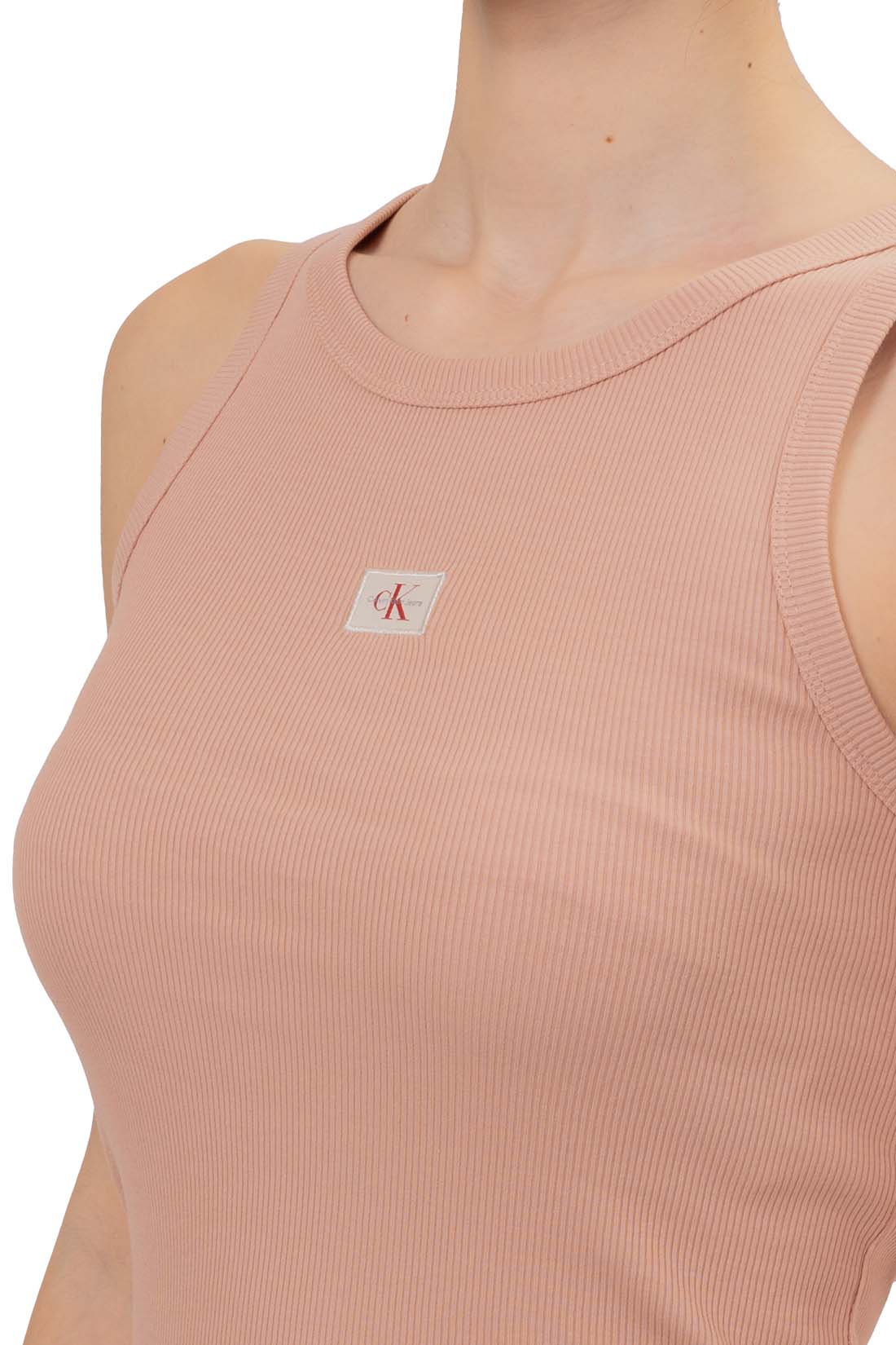 CALVIN KLEIN JEANS - Women's slim ribbed tank top  - Size L-32