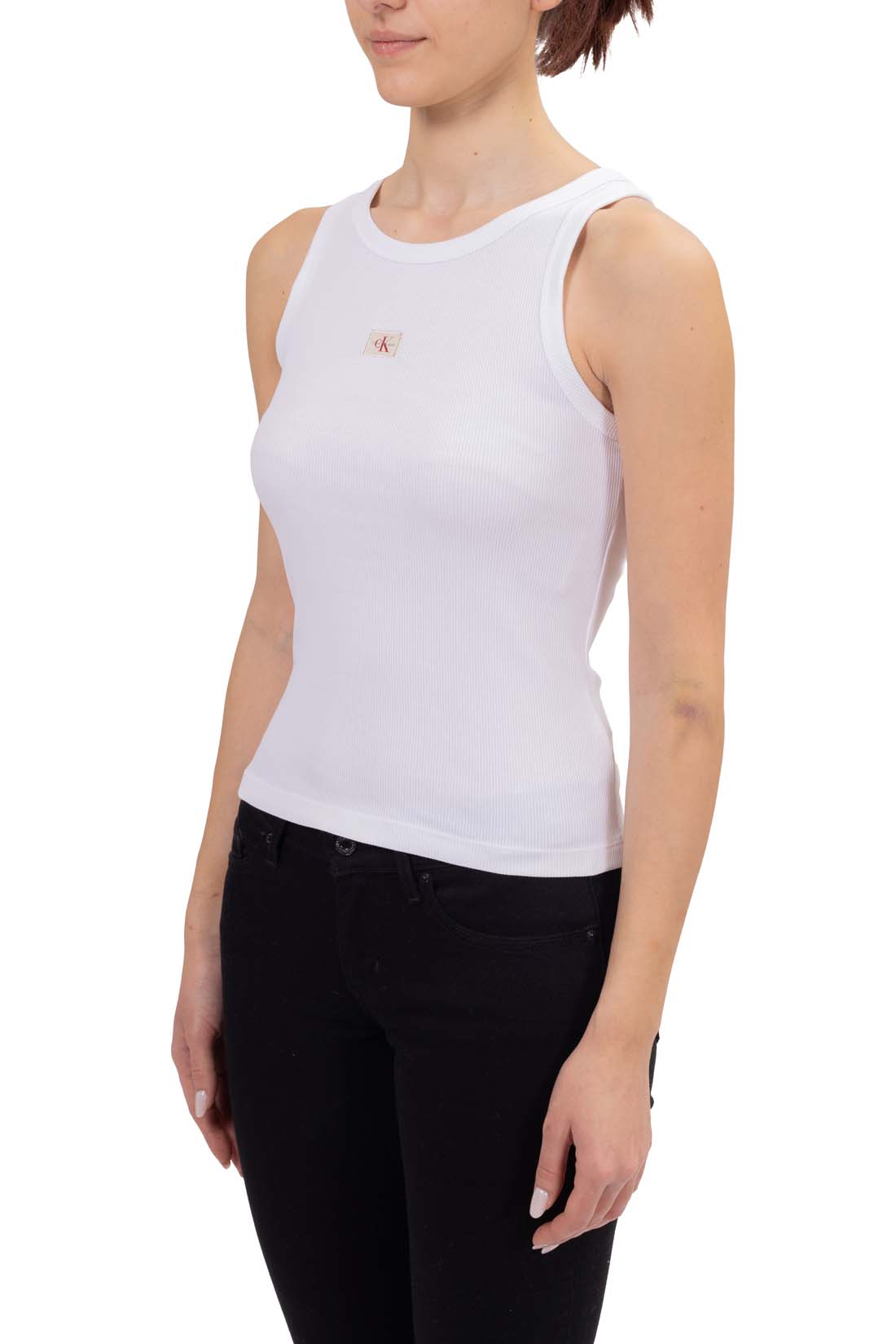 CALVIN KLEIN JEANS - Women's slim ribbed tank top  - Size L-37