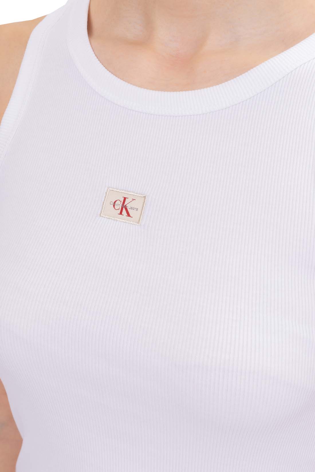 CALVIN KLEIN JEANS - Women's slim ribbed tank top  - Size L-40