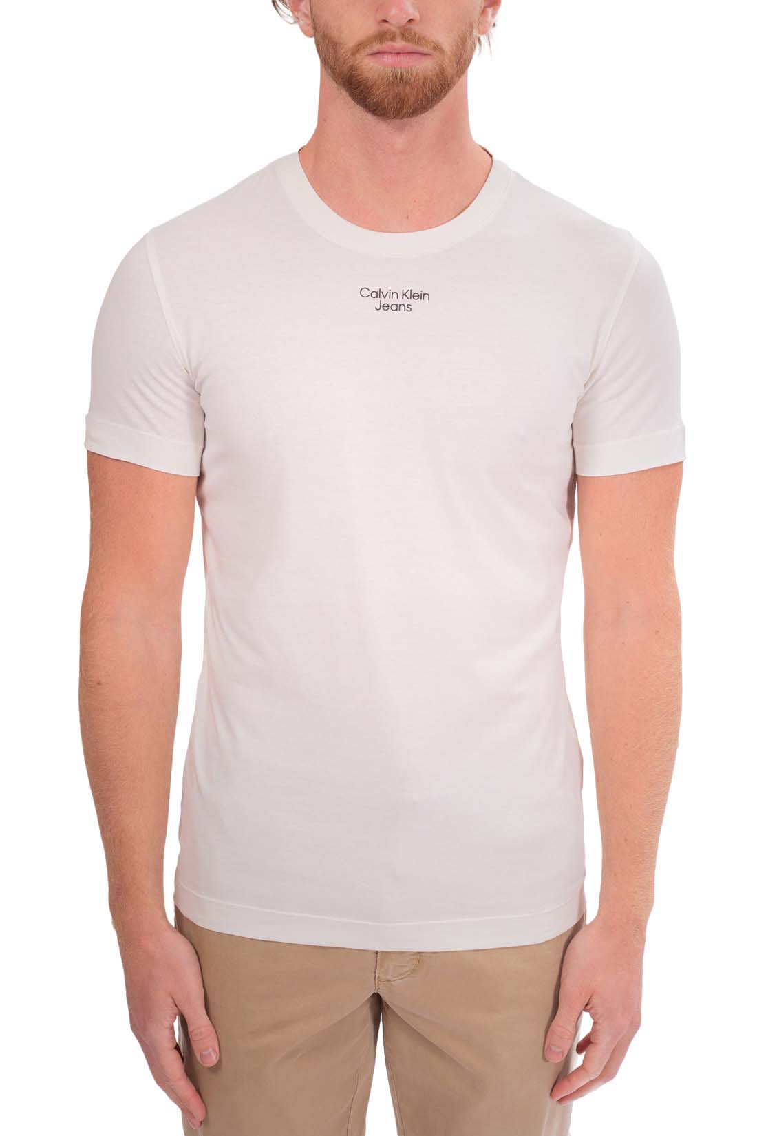 CALVIN KLEIN JEANS - Men's slim T-shirt with linear logo-9