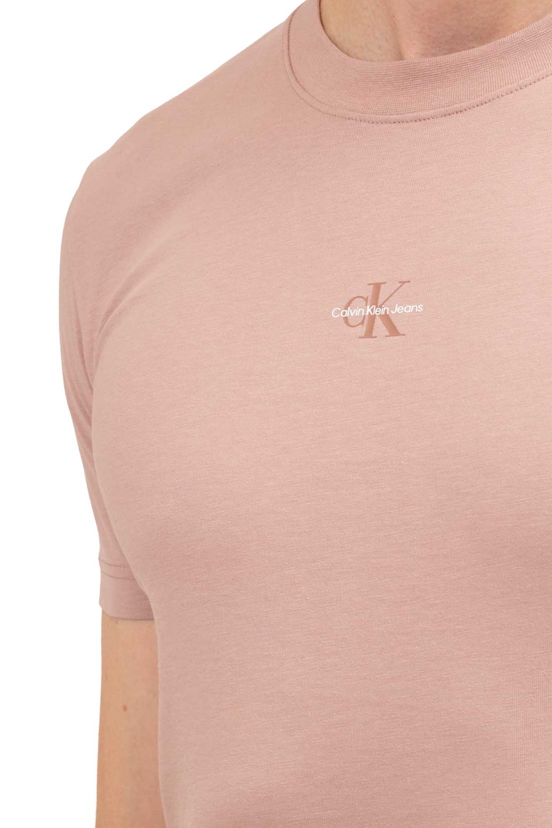 CALVIN KLEIN JEANS - Men's regular T-shirt with micro logo  - Size L-12