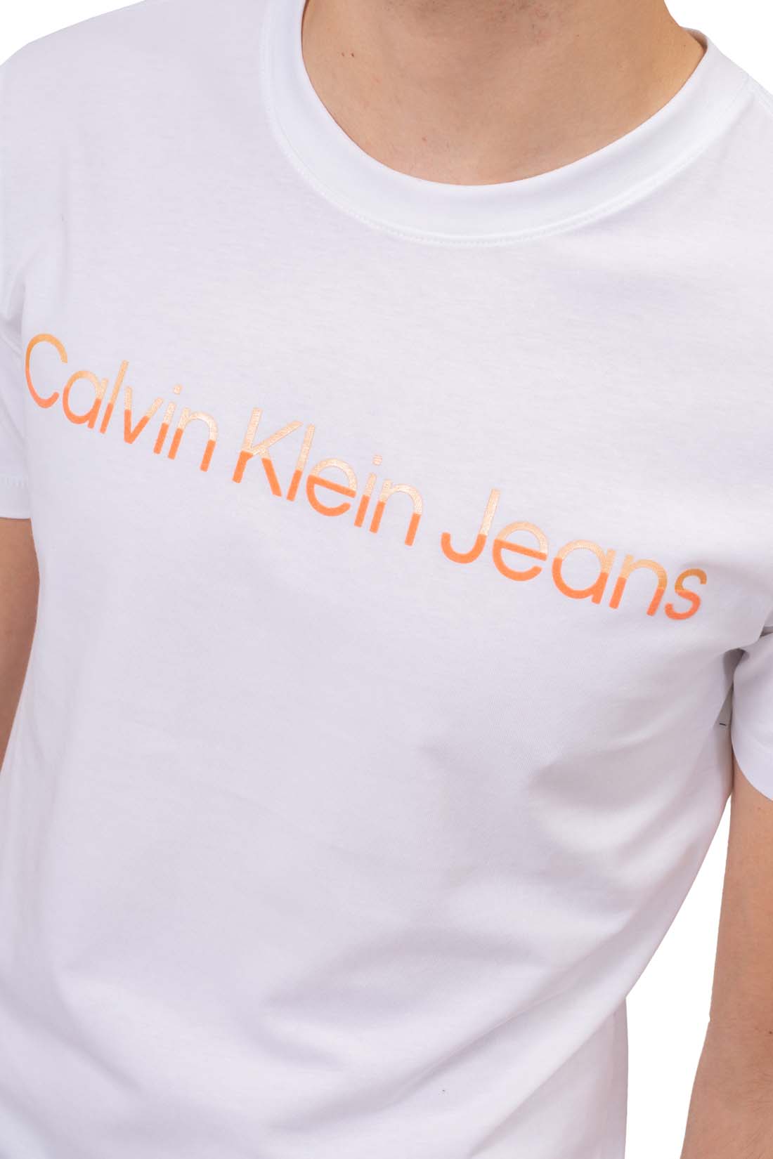 CALVIN KLEIN JEANS - Men's T-shirt with two-tone logo-12