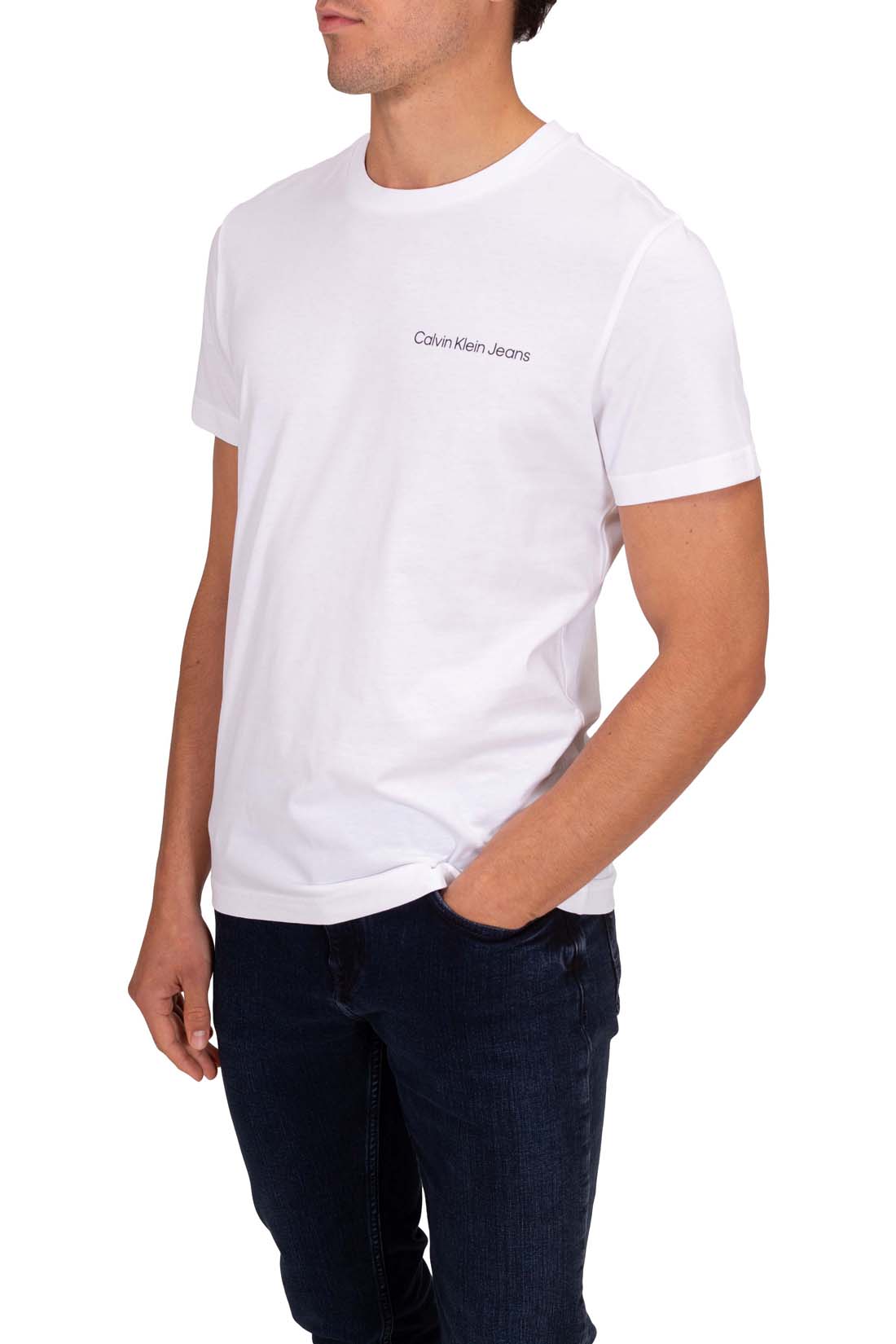 CALVIN KLEIN JEANS - Men's slim T-shirt with small logo  - Size XL-19