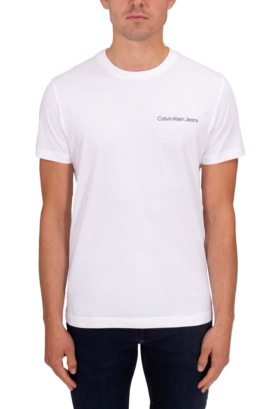 CALVIN KLEIN JEANS - Men's slim T-shirt with small logo  - Size XL-17