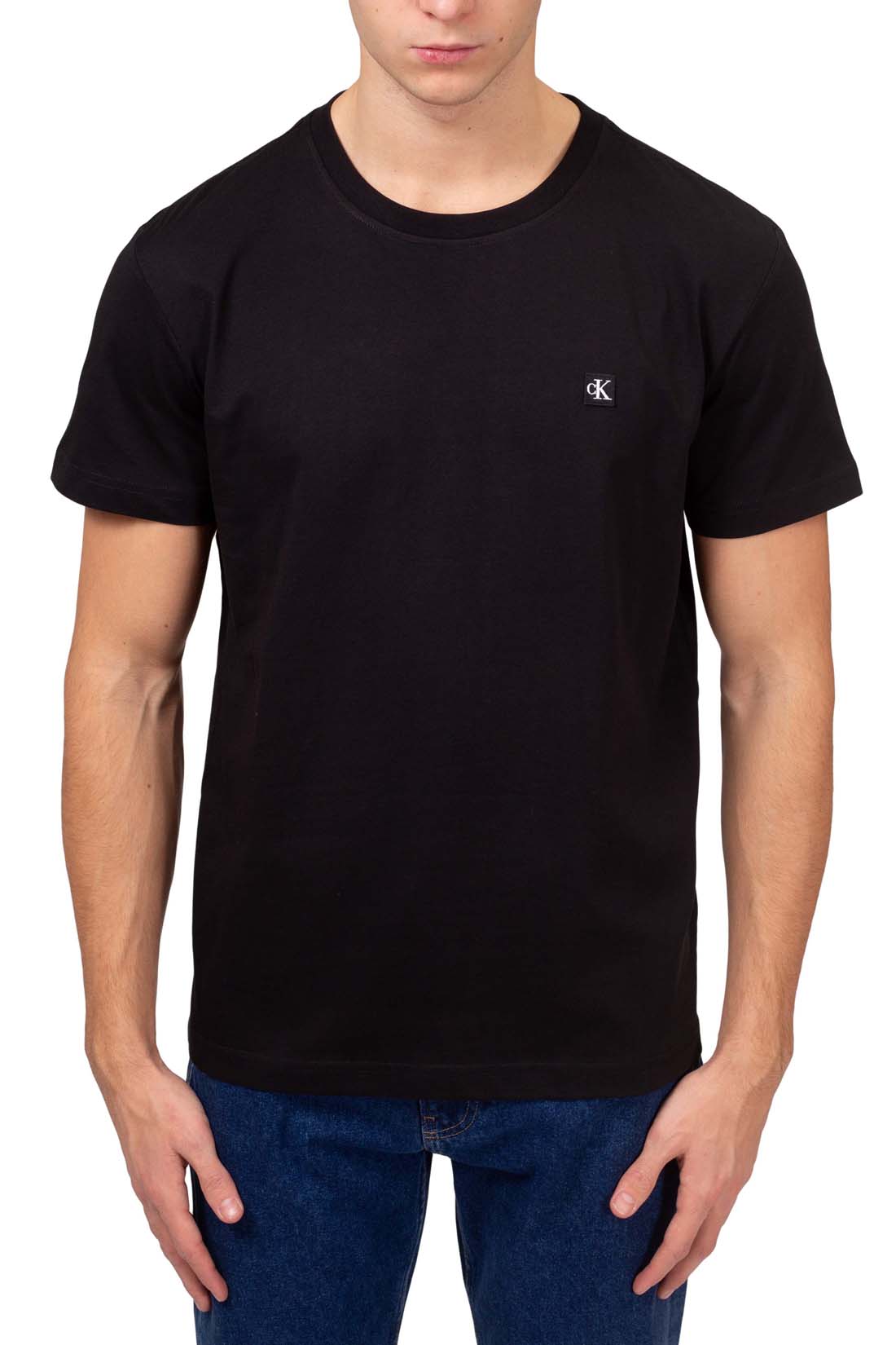 CALVIN KLEIN JEANS - T-shirt uomo con patch monogram  - Taglia L-1