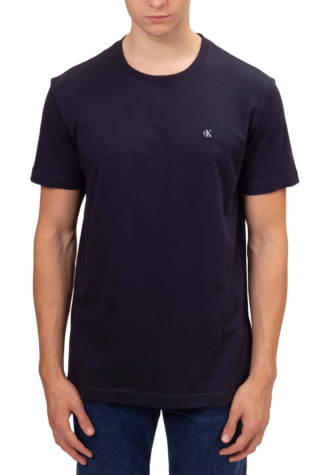 CALVIN KLEIN JEANS - T-shirt uomo con patch monogram  - Taglia L-35