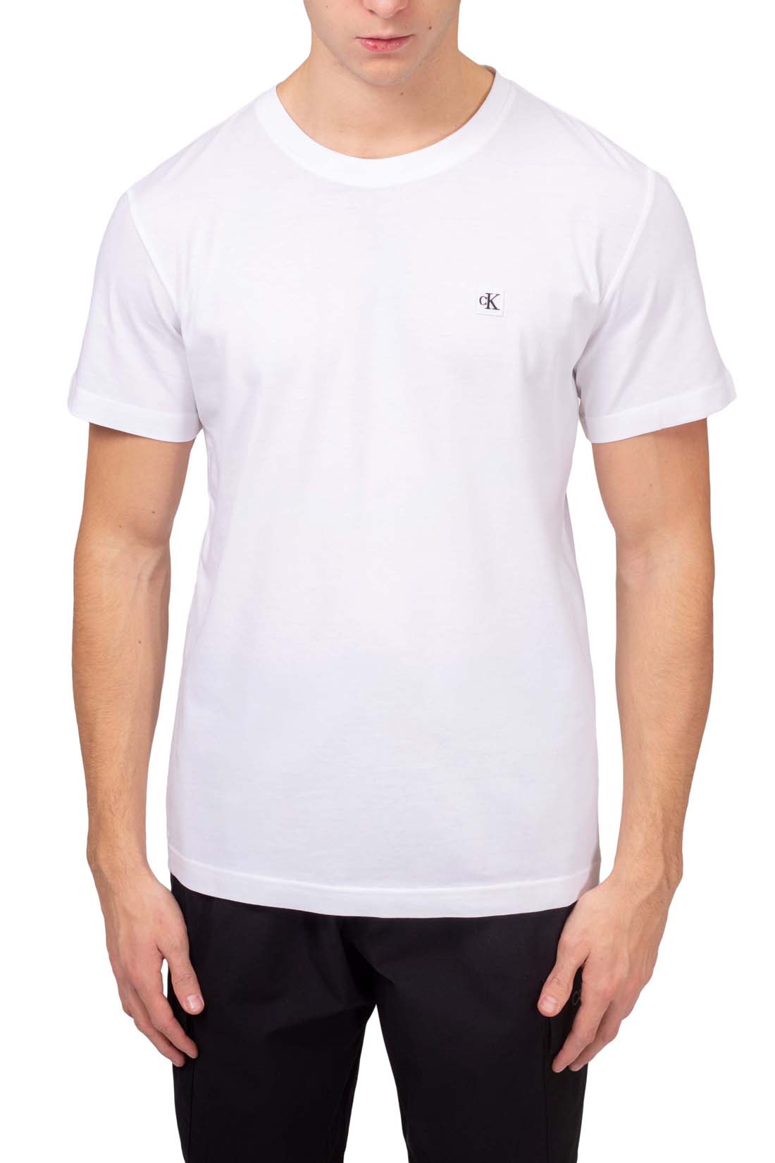 CALVIN KLEIN JEANS - T-shirt uomo con patch monogram  - Taglia L-21