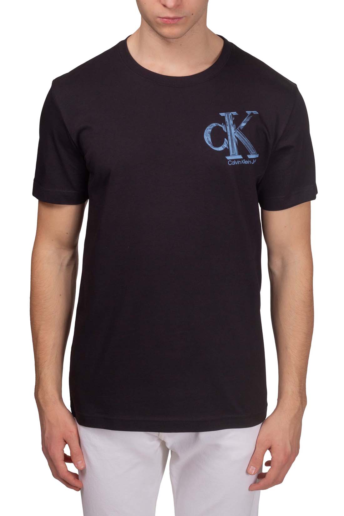 CALVIN KLEIN JEANS - Men's T-shirt with monogram   - Size L-5