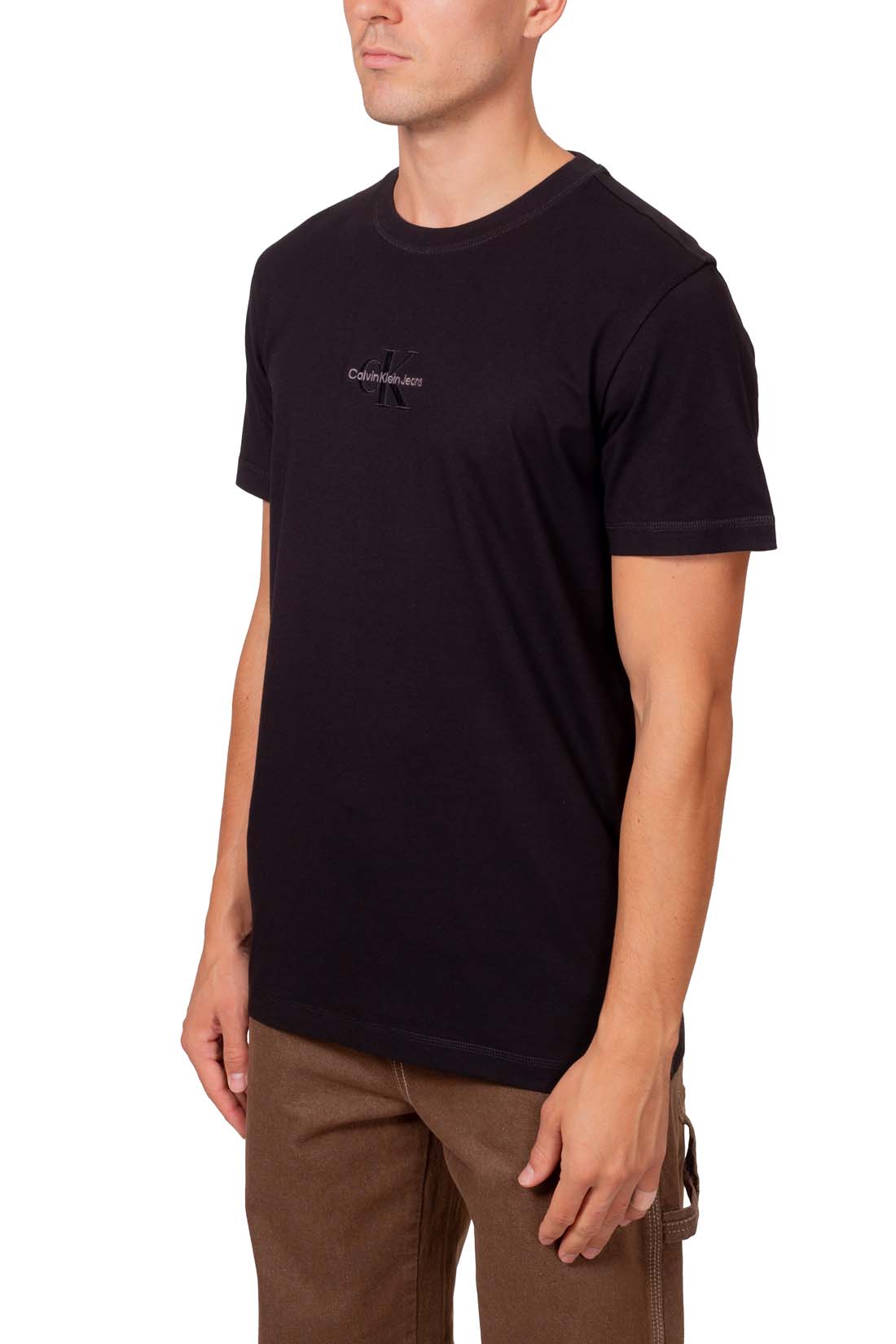 CALVIN KLEIN JEANS - Men's T-shirt with embroidered logo-1