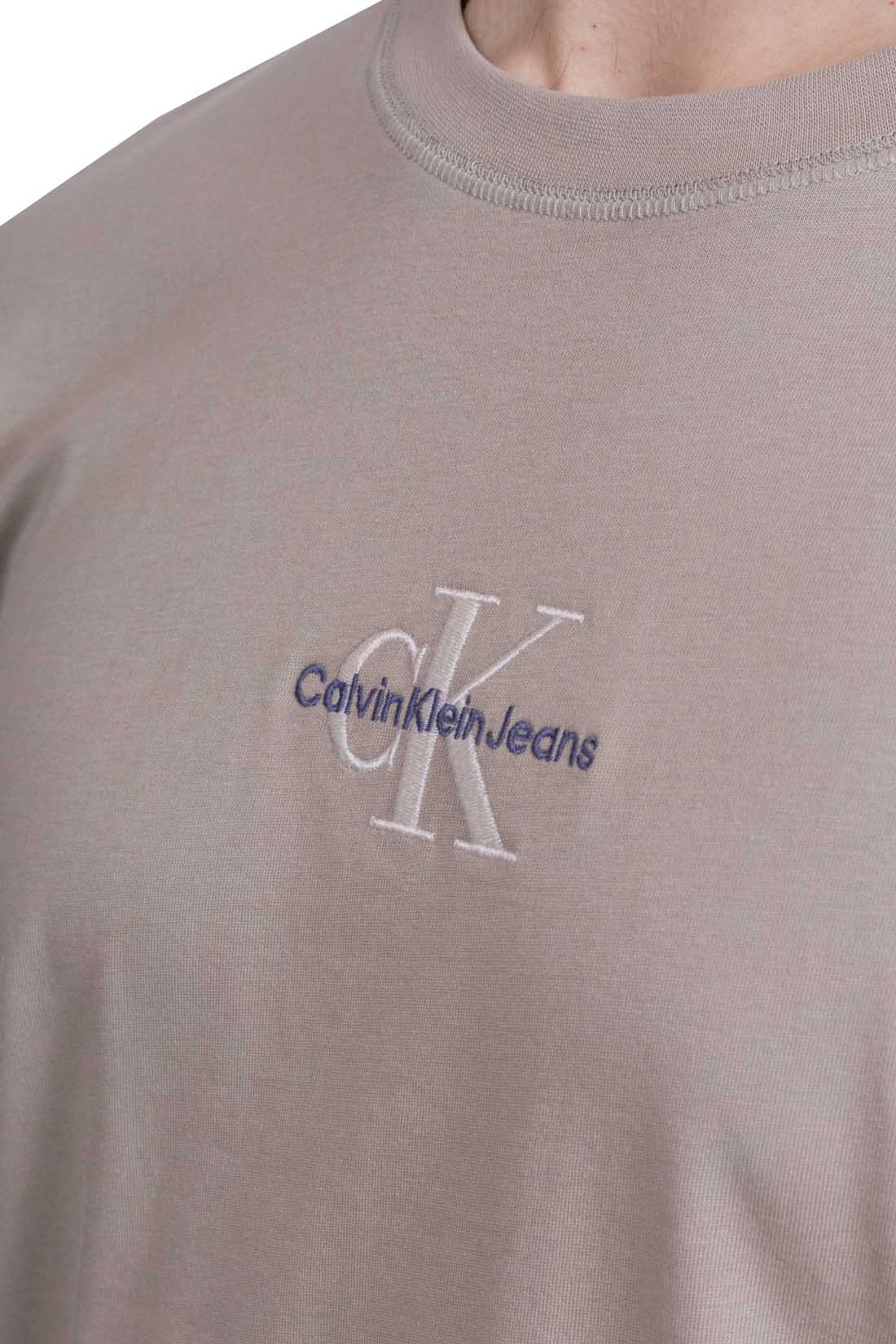 CALVIN KLEIN JEANS - Men's T-shirt with embroidered logo-3