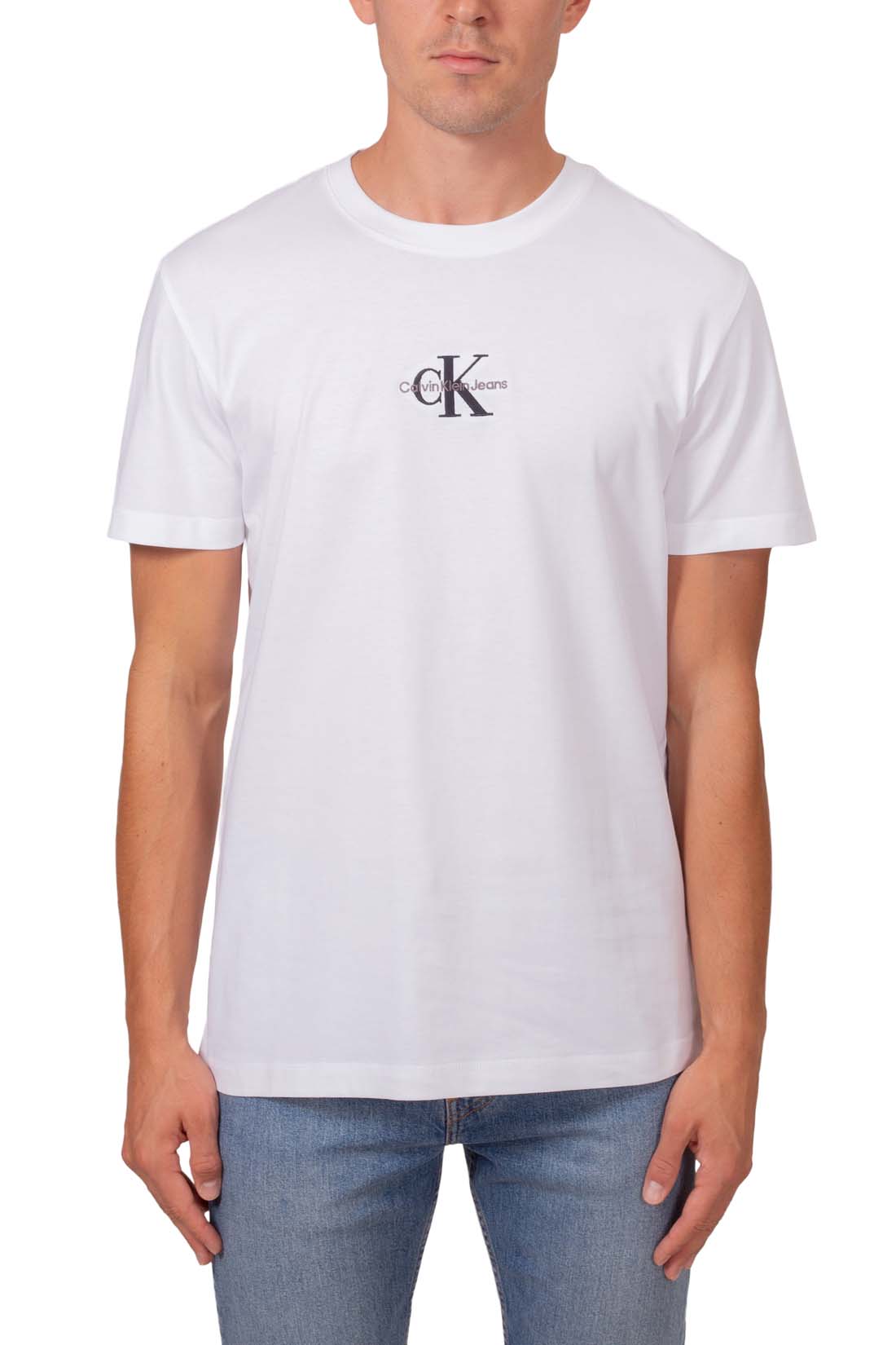 CALVIN KLEIN JEANS - Men's T-shirt with embroidered logo-7