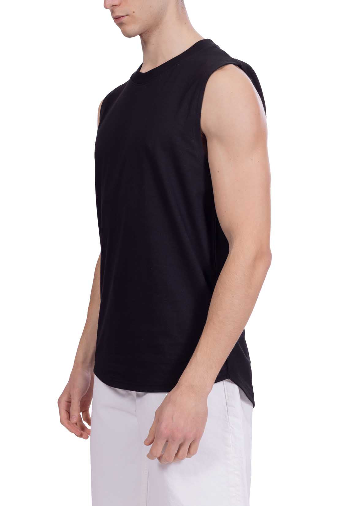 CALVIN KLEIN JEANS - Men's long tank top with logo patch  - Size L-9