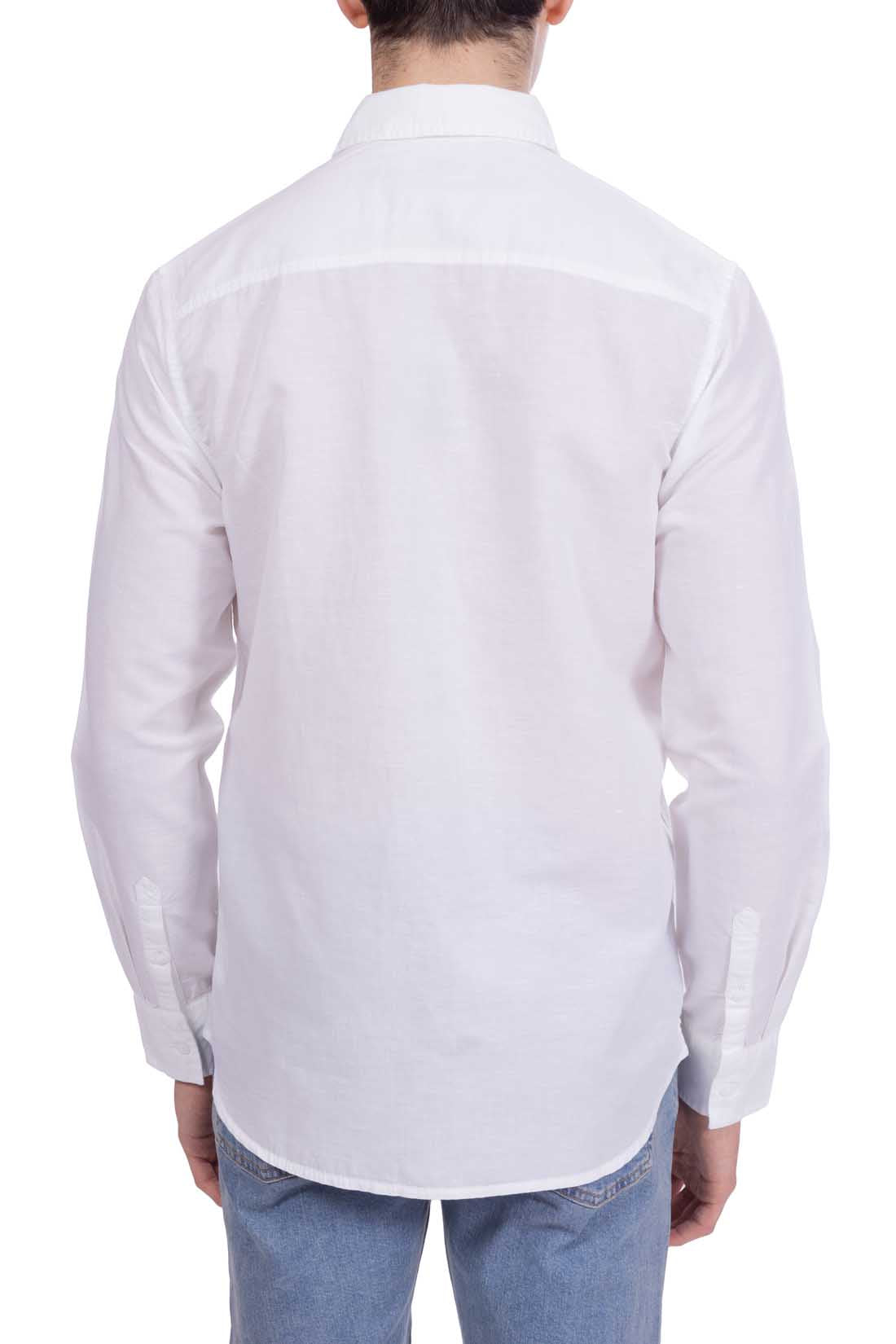CALVIN KLEIN JEANS - Men's regular linen blend shirt-2