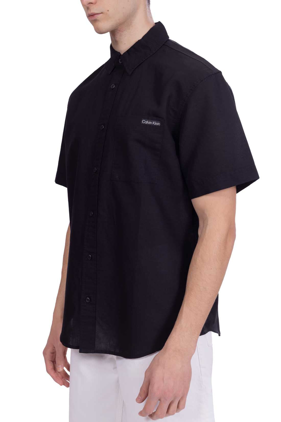 CALVIN KLEIN JEANS - Men's relaxed linen shirt  - Size L-5