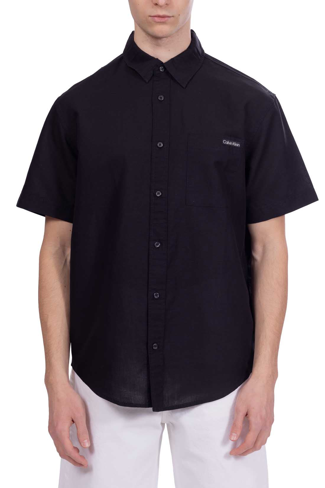 CALVIN KLEIN JEANS - Men's relaxed linen shirt  - Size L-3