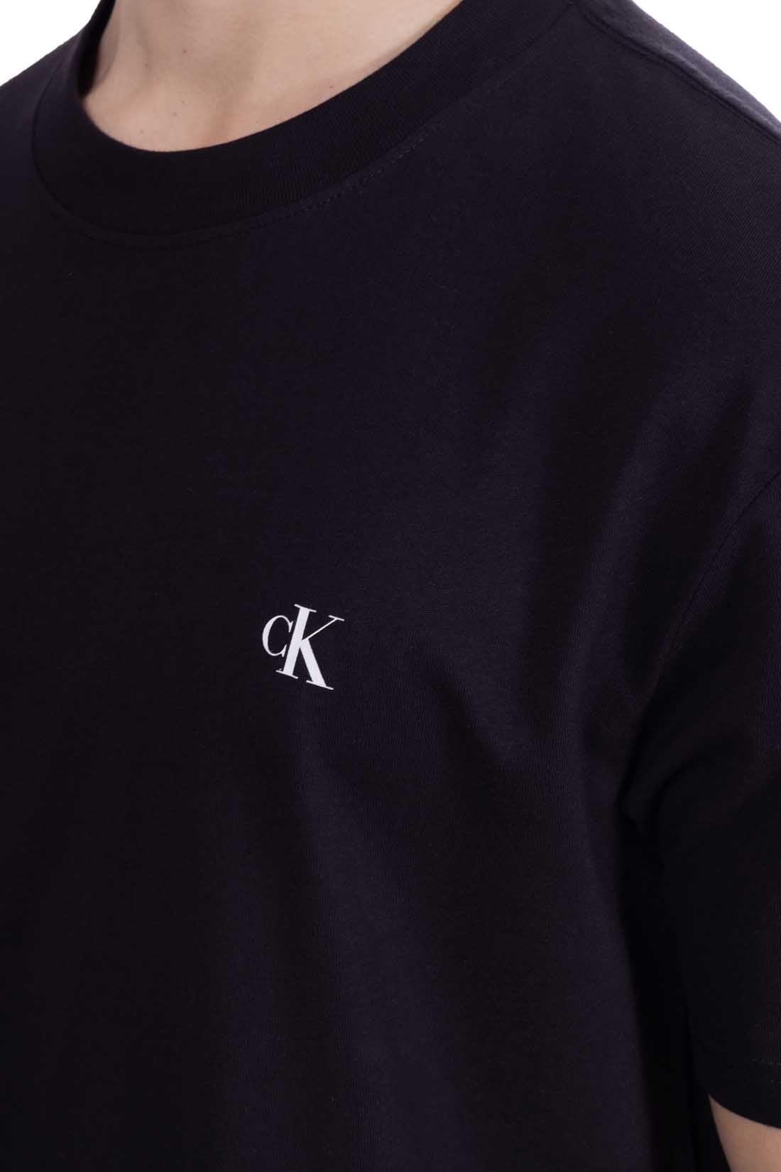 CALVIN KLEIN JEANS - Men's T-shirt with black printed logo  - Size XL-4