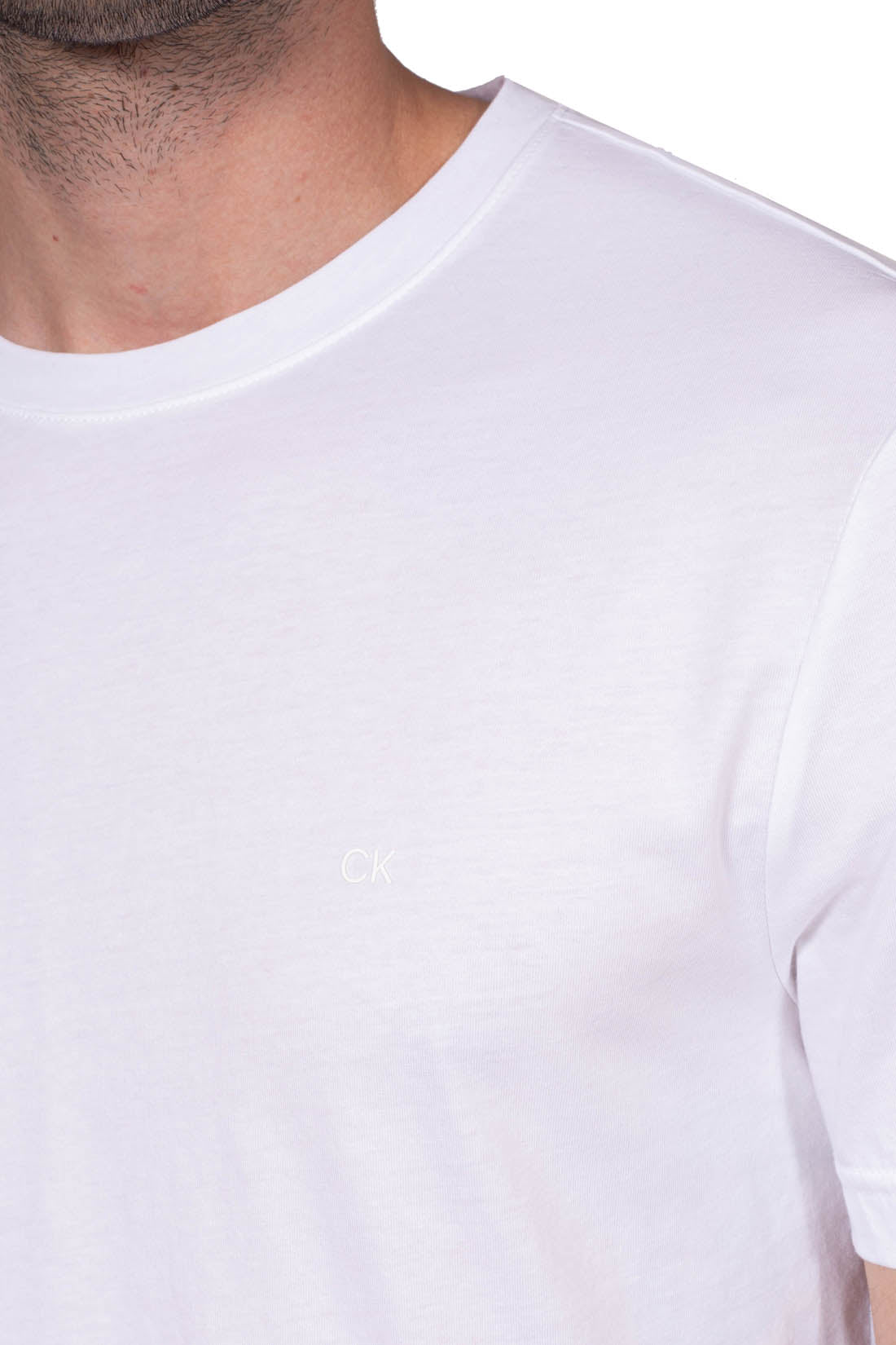 CALVIN KLEIN - Men's regular essential T-shirt with monogram  - Size XXL-4