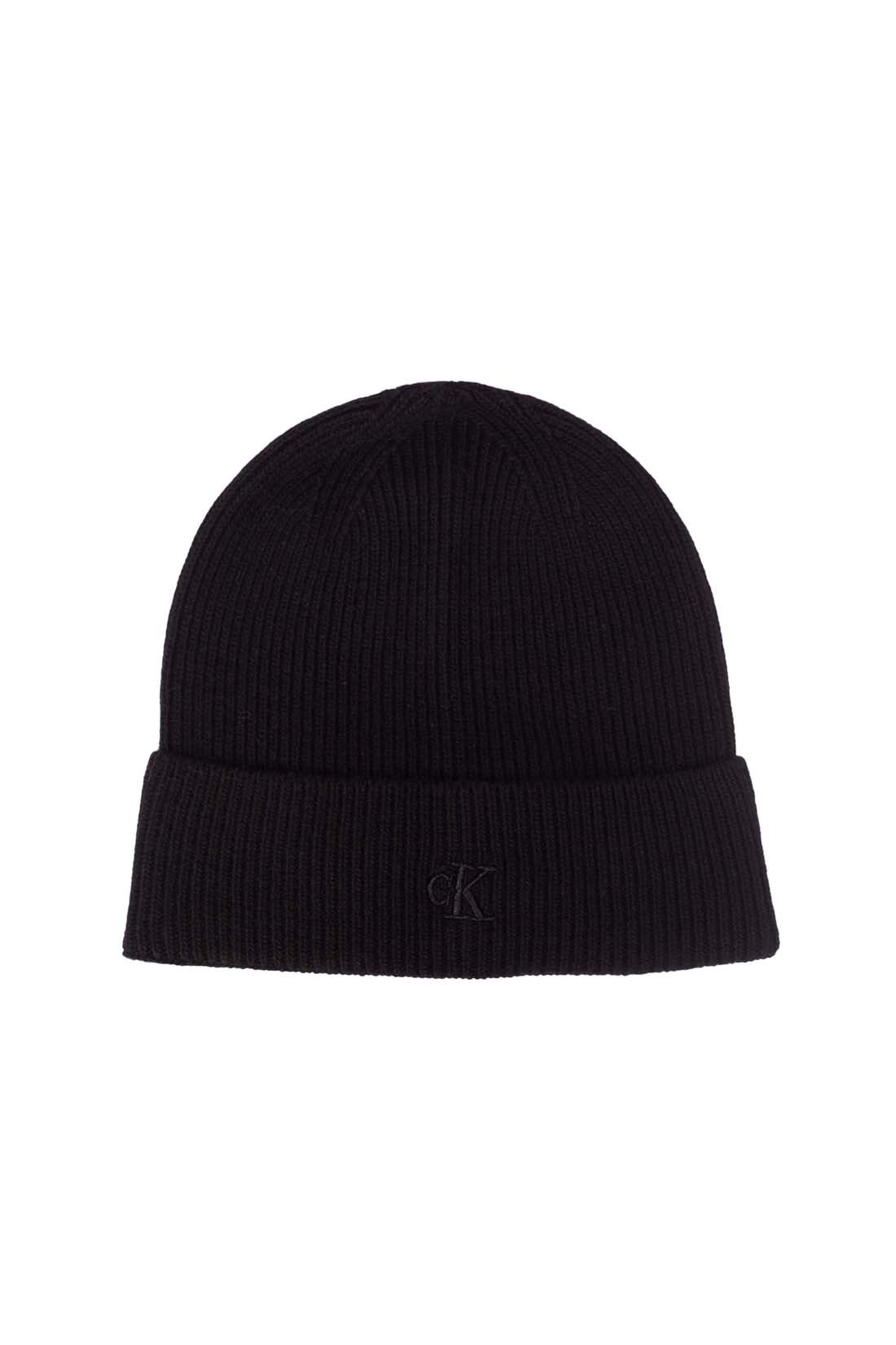 CALVIN KLEIN JEANS - Men's wool blend beanie with monogram-2