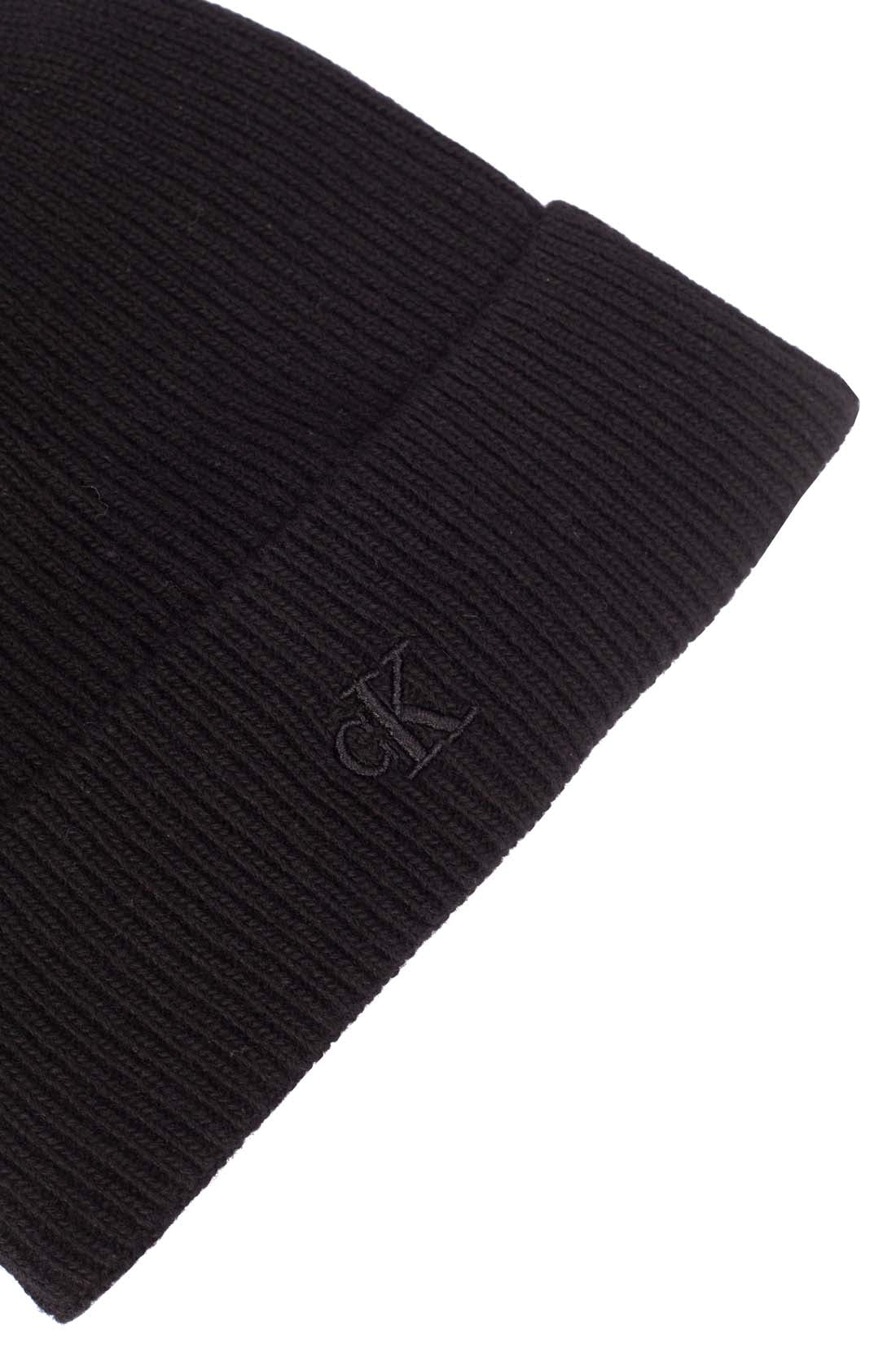 CALVIN KLEIN JEANS - Men's wool blend beanie with monogram-1