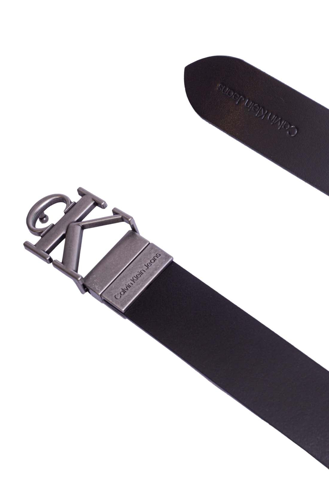 CALVIN KLEIN JEANS - Women's reversible leather logo belt-9
