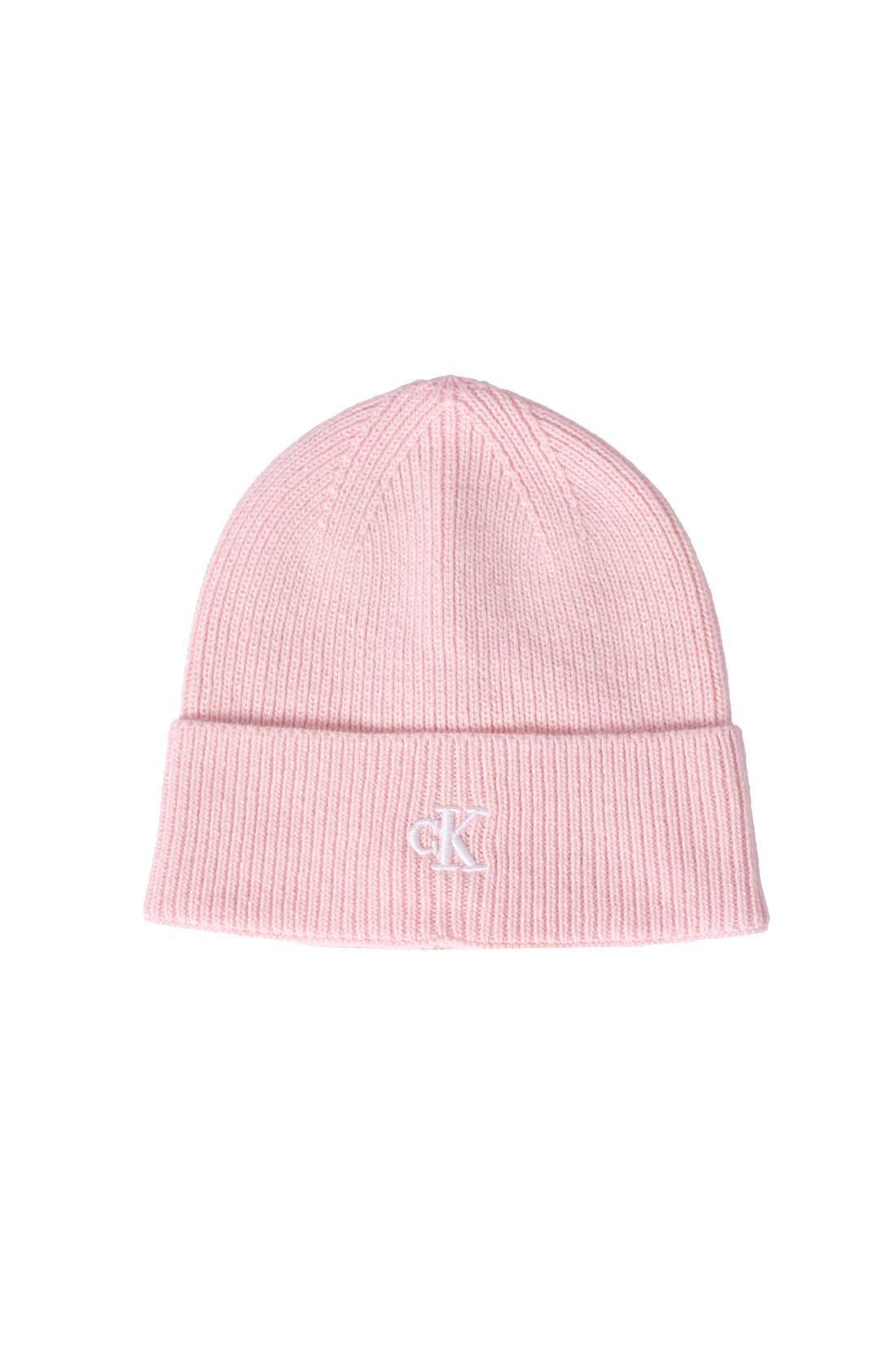 CALVIN KLEIN JEANS - Women's cashmere blend beanie with monogram  - Size One size-2