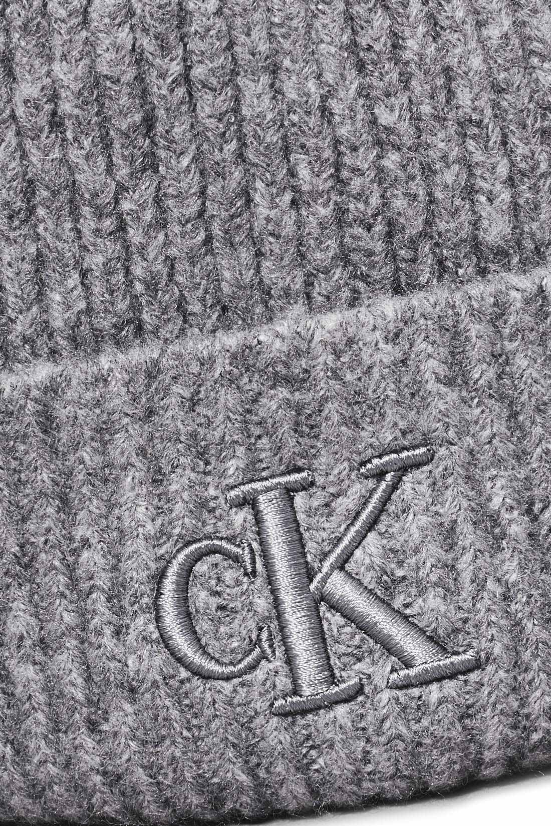 CALVIN KLEIN JEANS - Women's ribbed beanie with monogram-4