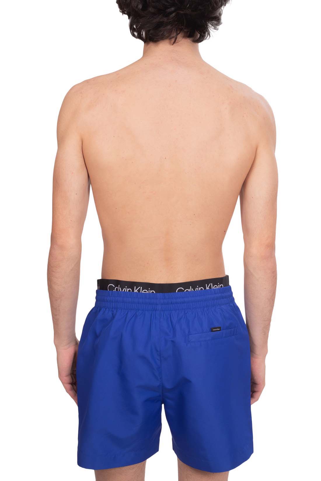 CALVIN KLEIN - Men's swim shorts with repeated logo  - Size L-6