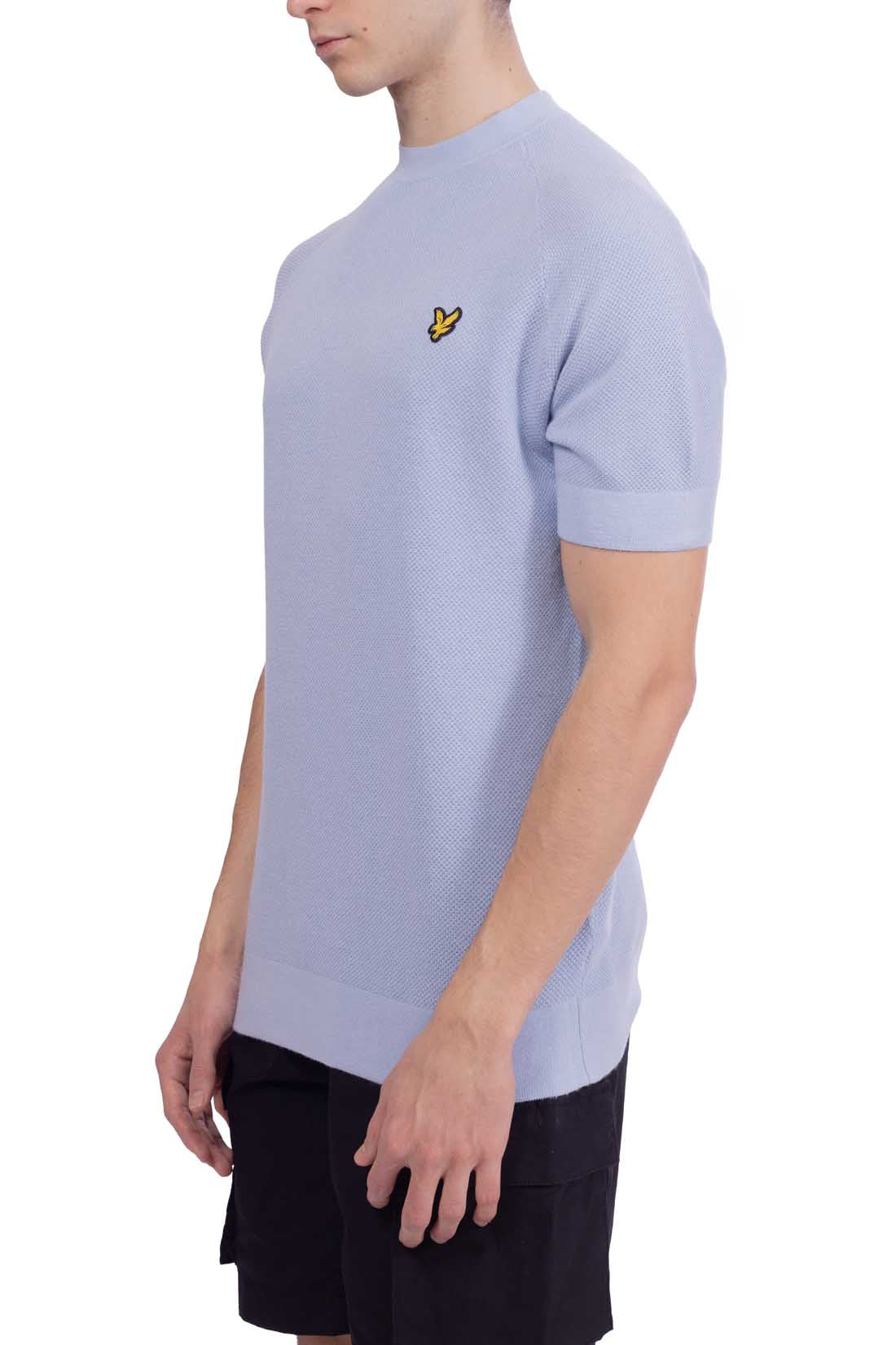LYLE & SCOTT - Men's knitted T-shirt in linen blend-5