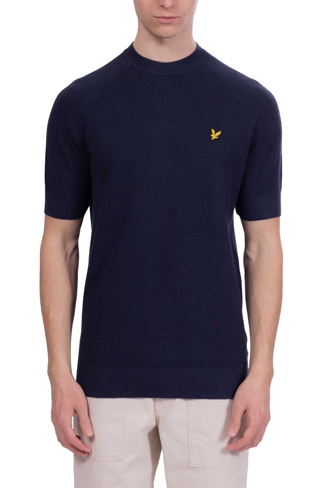 LYLE & SCOTT - Men's knitted T-shirt in linen blend-7