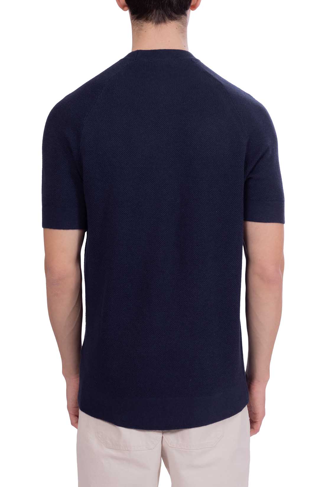 LYLE & SCOTT - Men's knitted T-shirt in linen blend-18