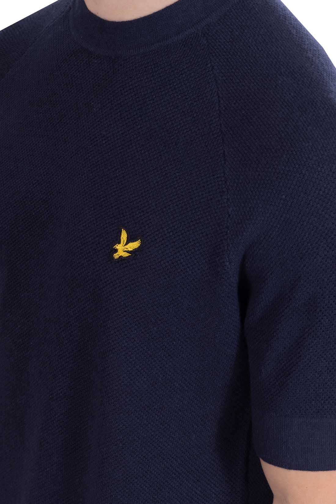 LYLE & SCOTT - Men's knitted T-shirt in linen blend-4