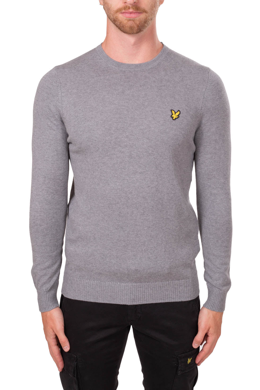 LYLE & SCOTT - Men's essential wool logo sweater  - Size KN400VCW635-M-1
