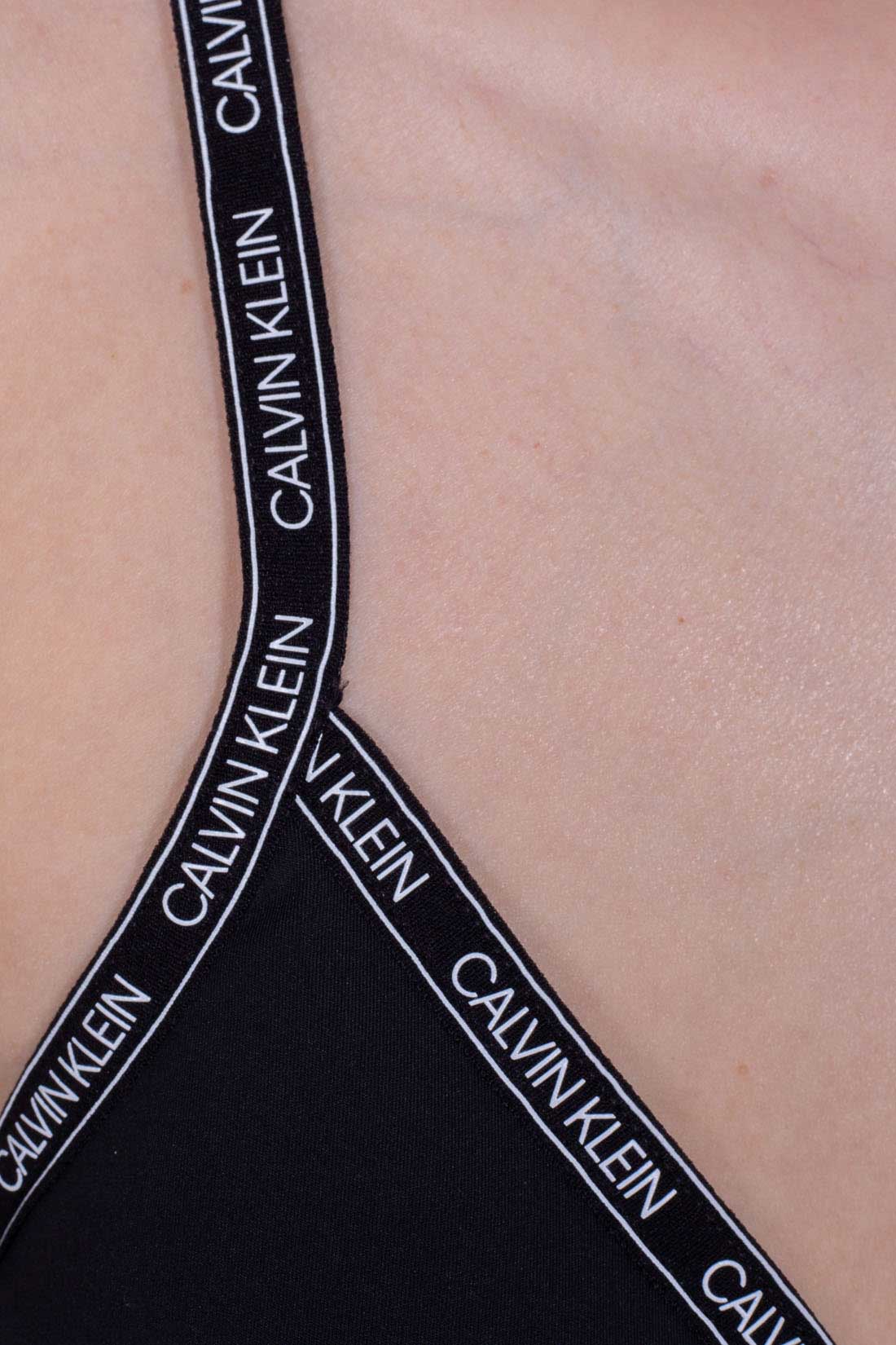 CALVIN KLEIN - Women's bikini top with logo tape-0