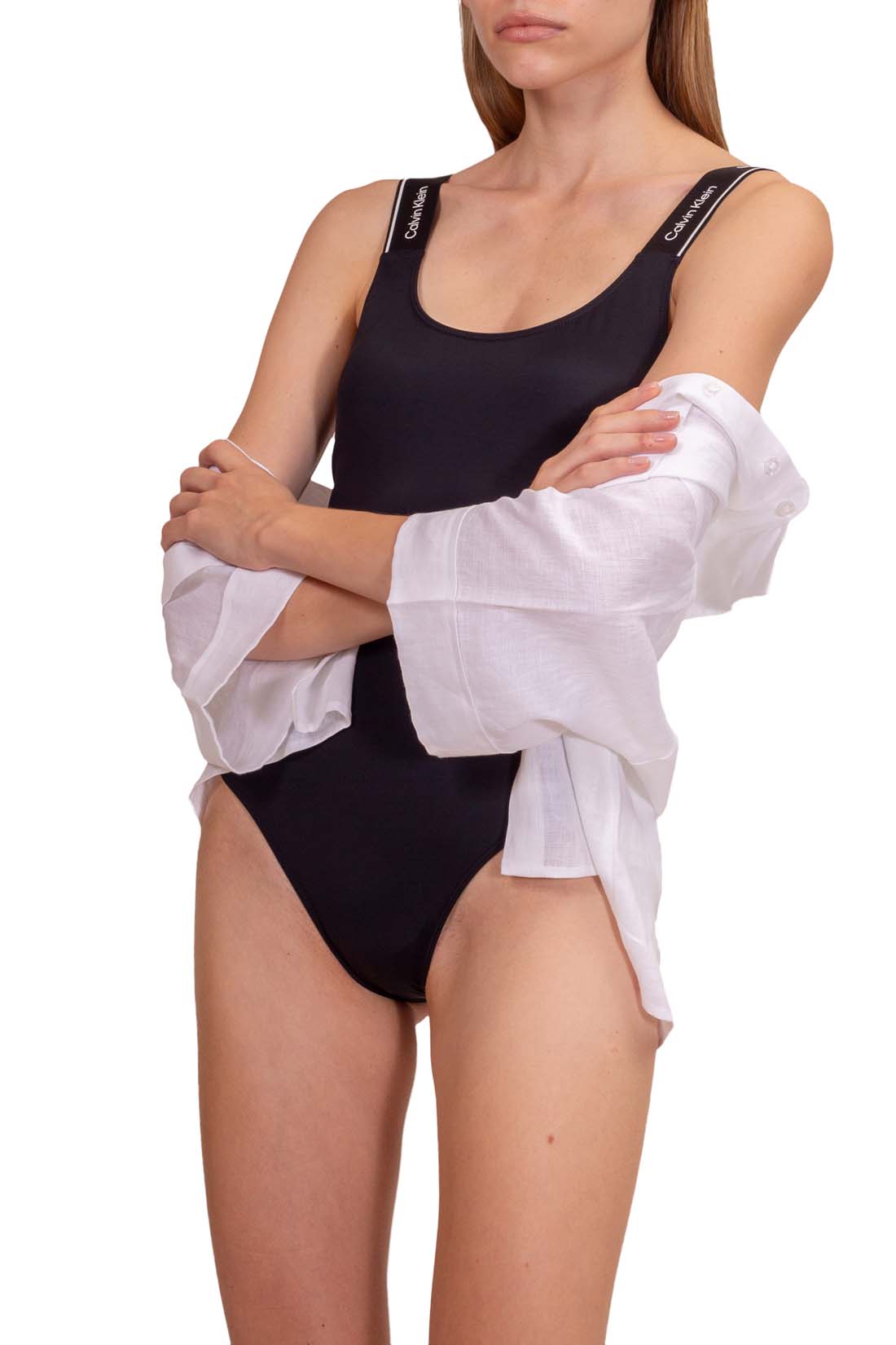 CALVIN KLEIN - Women's one-piece swimsuit with logo-11