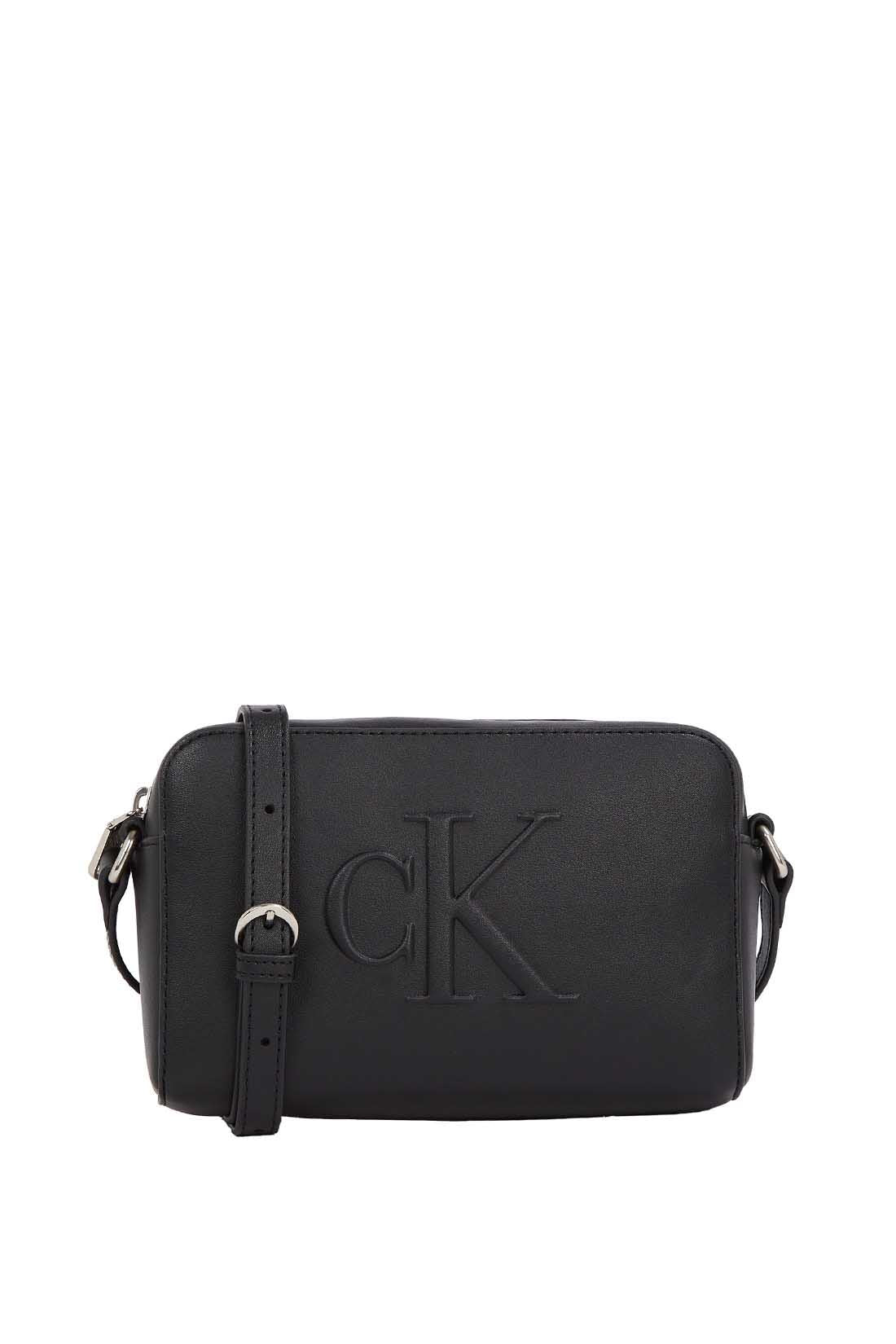 CALVIN KLEIN JEANS - Women's faux-leather shoulder bag with monogram-4