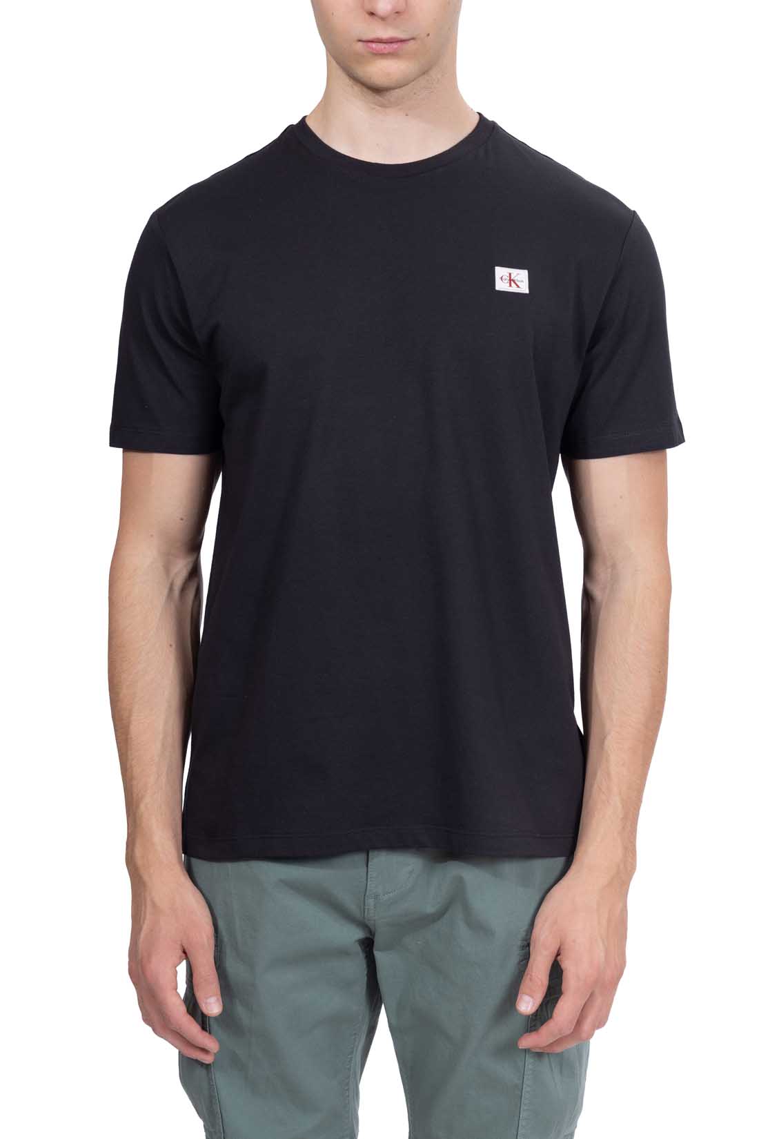 CALVIN KLEIN JEANS - Men's T-shirt with logo patch-3