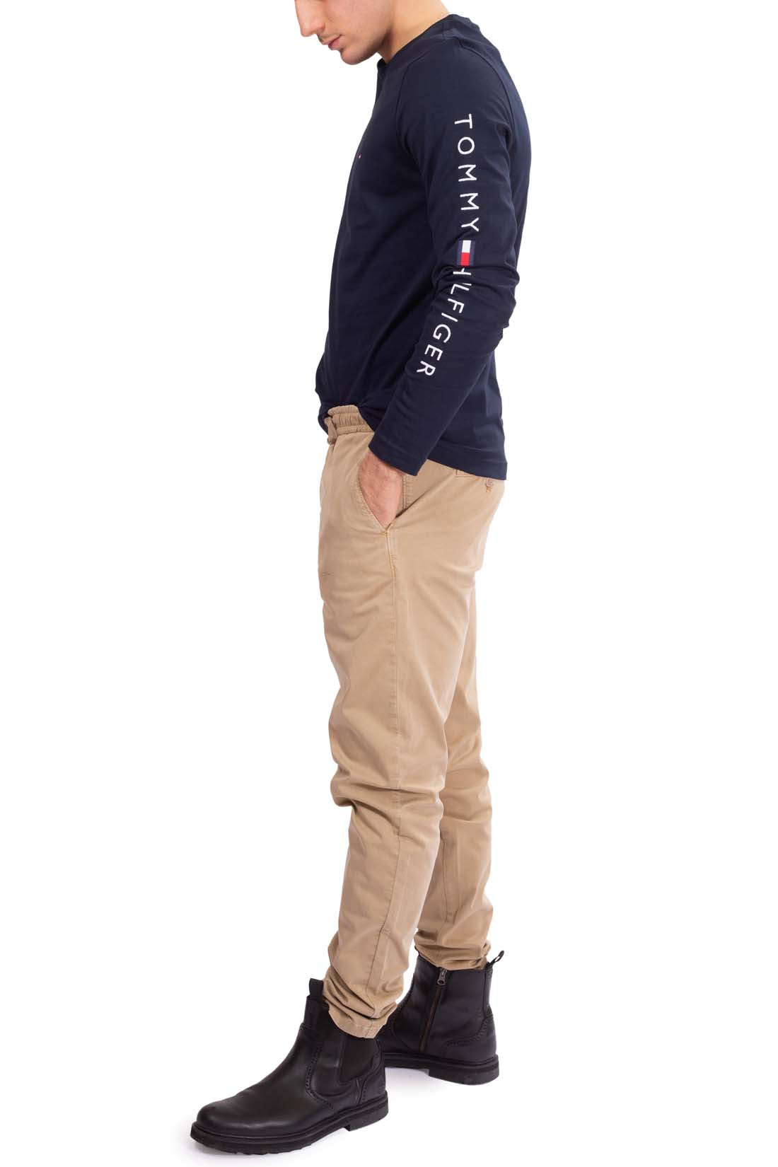TOMMY HILFIGER - Men's T-shirt with long sleeves and logo-3