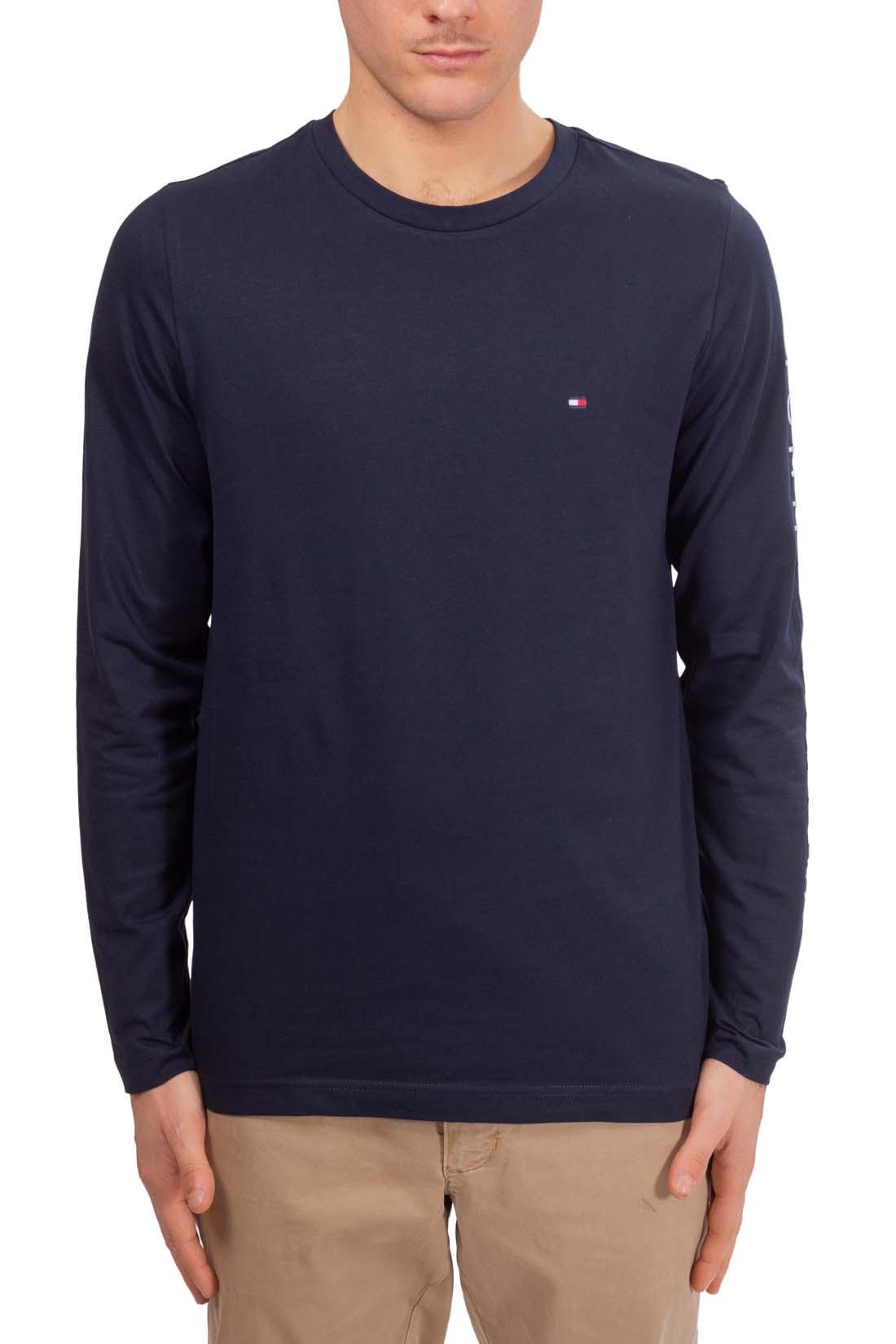 TOMMY HILFIGER - Men's T-shirt with long sleeves and logo-1