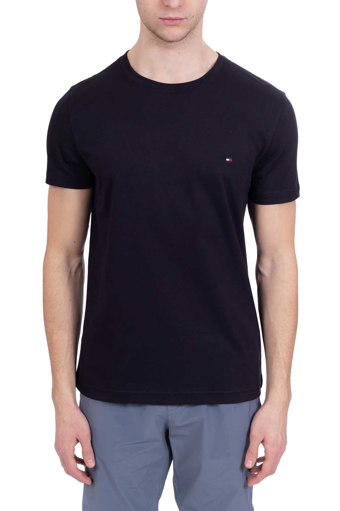 TOMMY HILFIGER - Men's slim Essential T-shirt in pure cotton  - Size XXL-7
