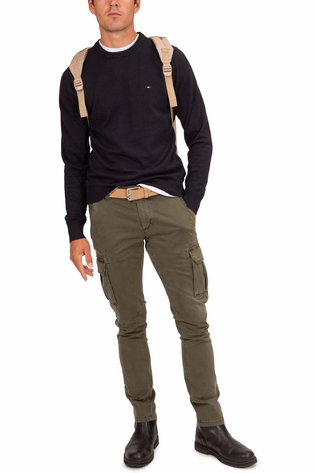 TOMMY HILFIGER - Men's cashmere blend sweater with logo  - Size XL-27