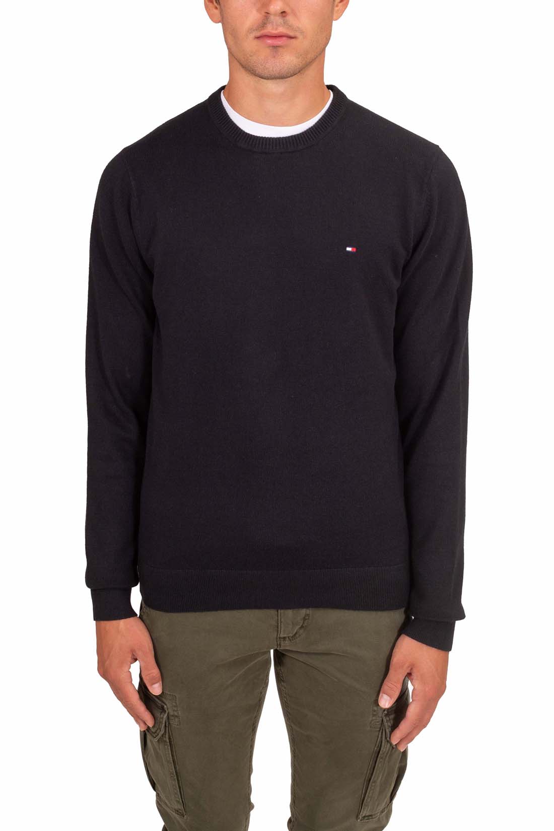 TOMMY HILFIGER - Men's cashmere blend sweater with logo  - Size XL-29