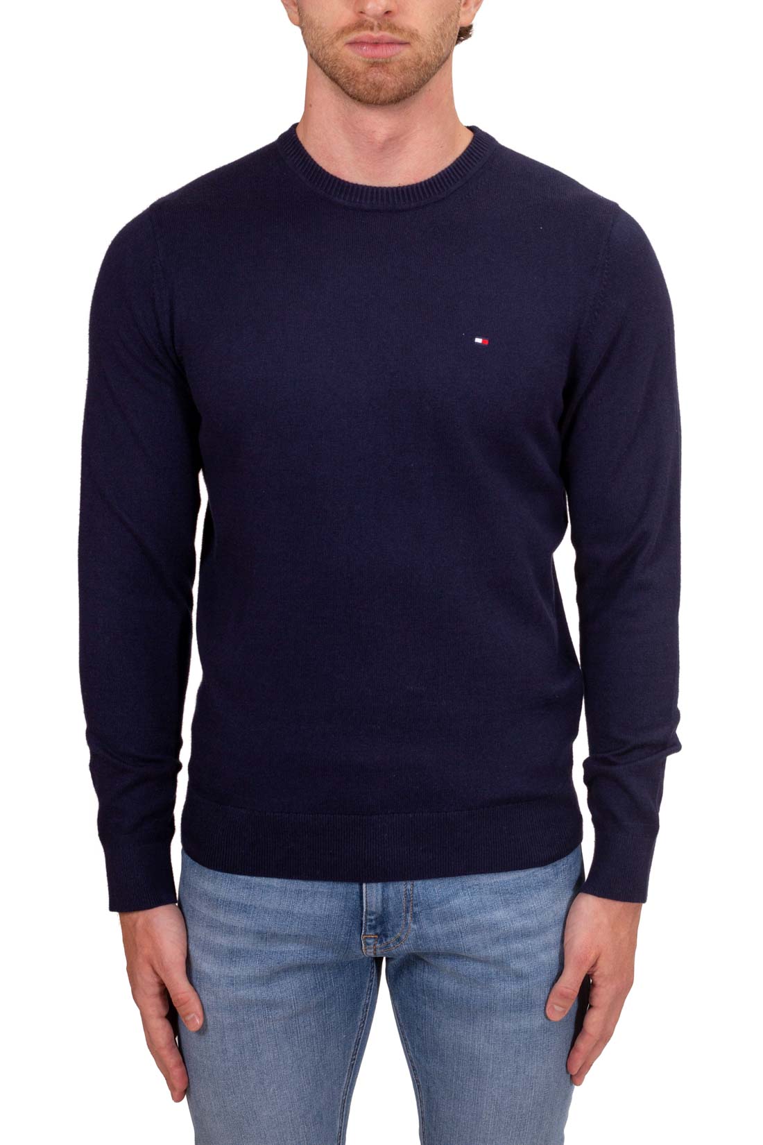 TOMMY HILFIGER - Men's cashmere blend sweater with logo  - Size XL-9