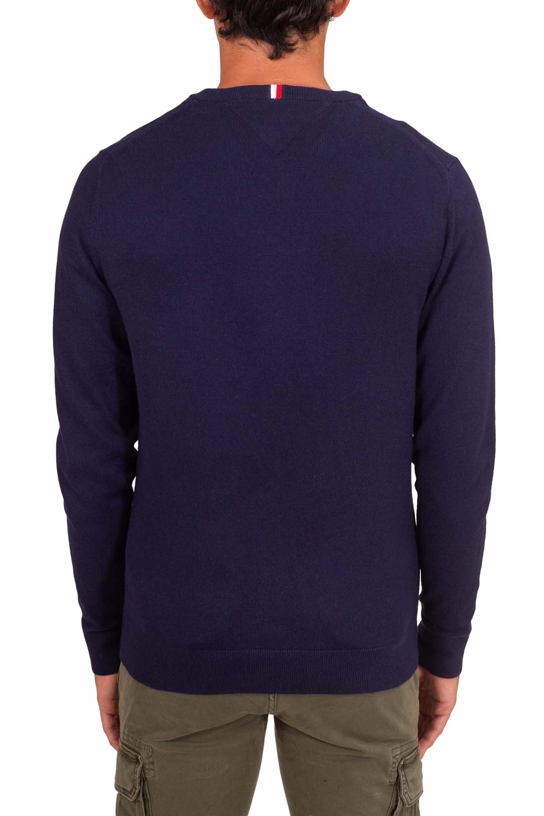 TOMMY HILFIGER - Men's cashmere blend sweater with v-neck  - Size XXL-6