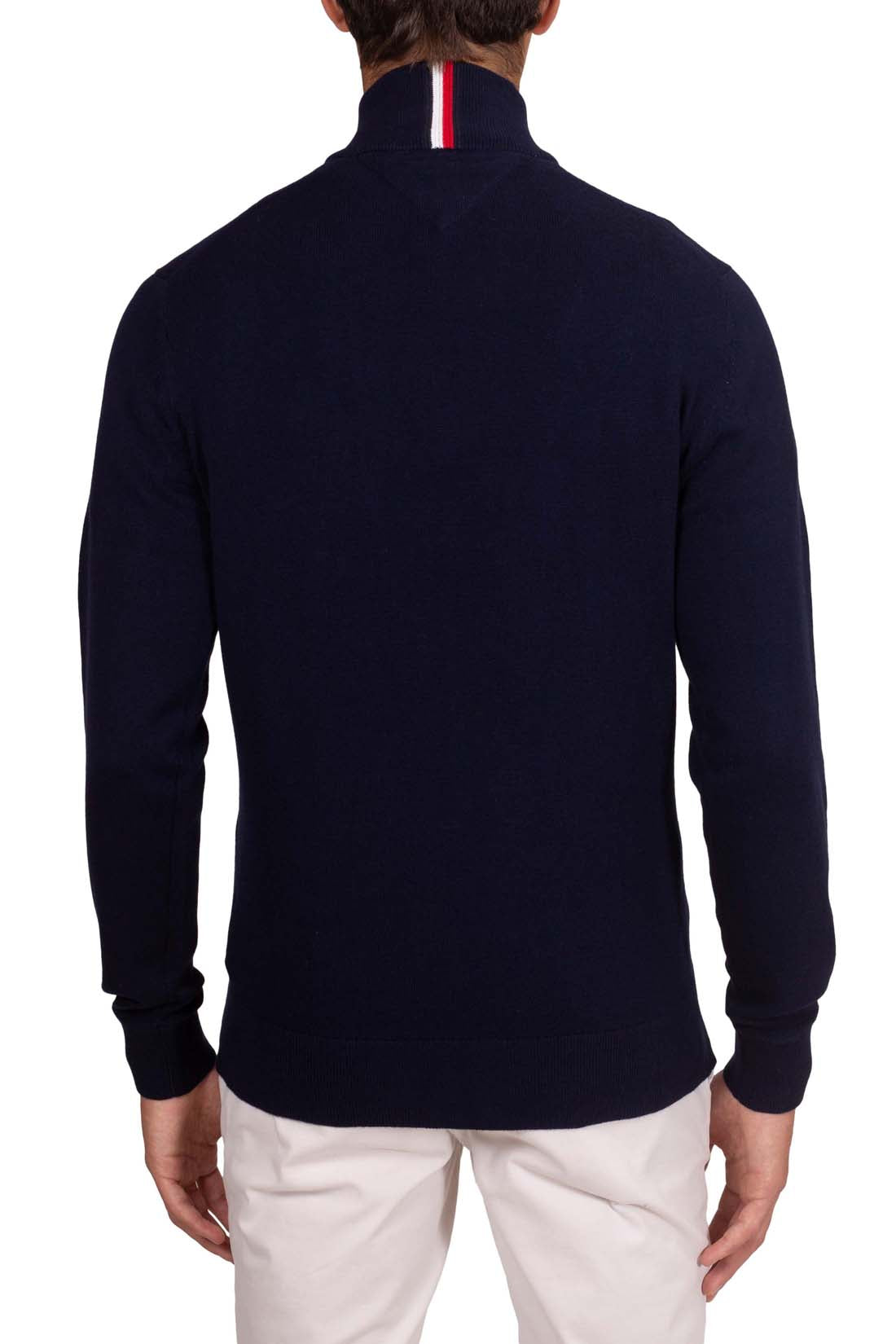 TOMMY HILFIGER - Men's cashmere blend sweater with zip  - Size XL-14