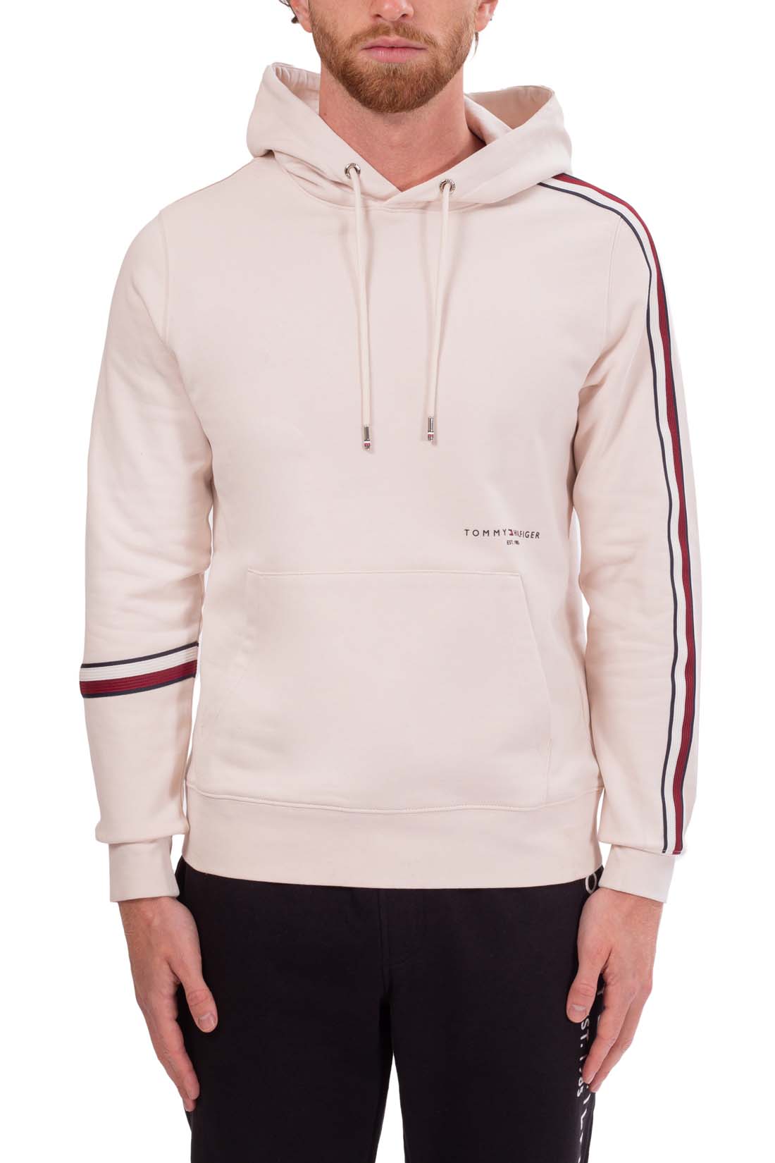 TOMMY HILFIGER - Men's hoodie with signature taping-1