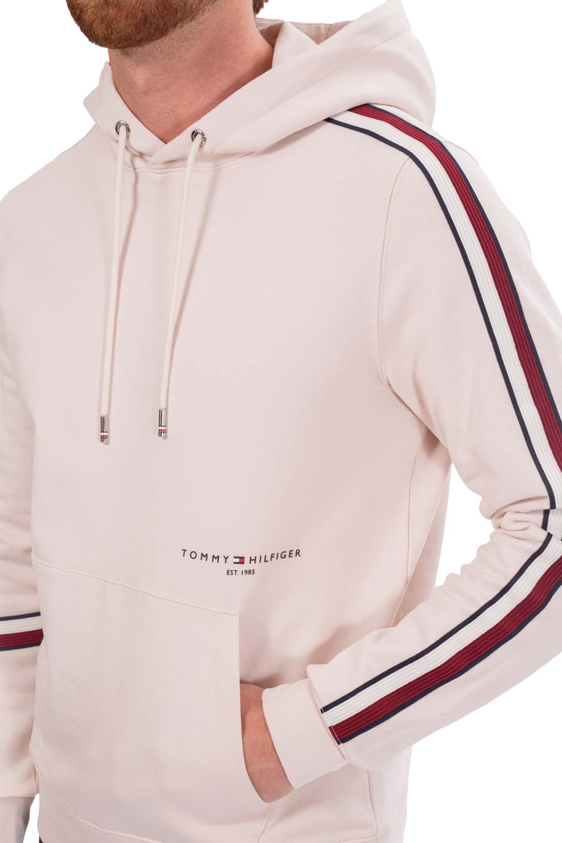 TOMMY HILFIGER - Men's hoodie with signature taping-12