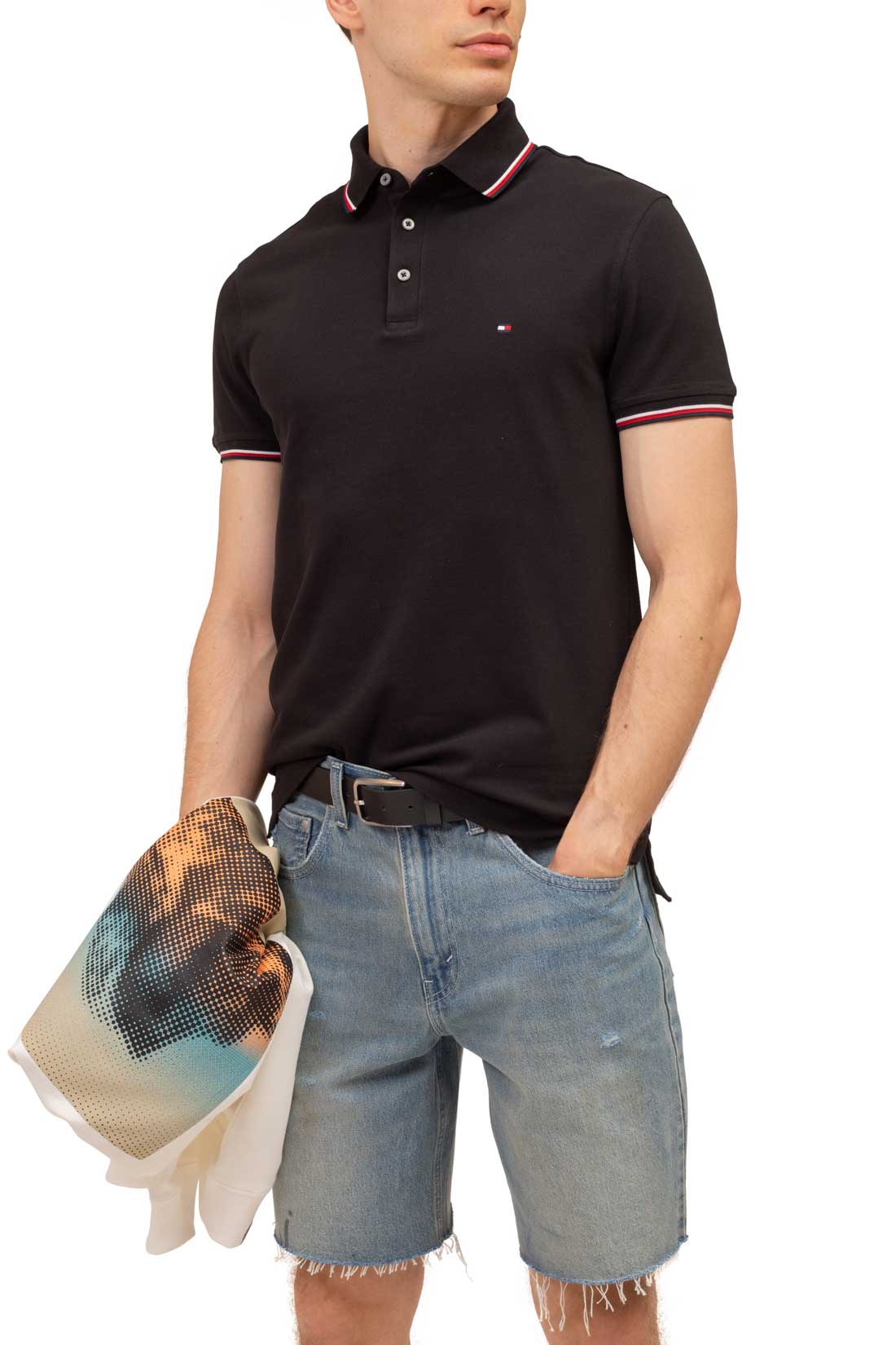 TOMMY HILFIGER - Men's slim 1985 polo shirt  - Size M-7