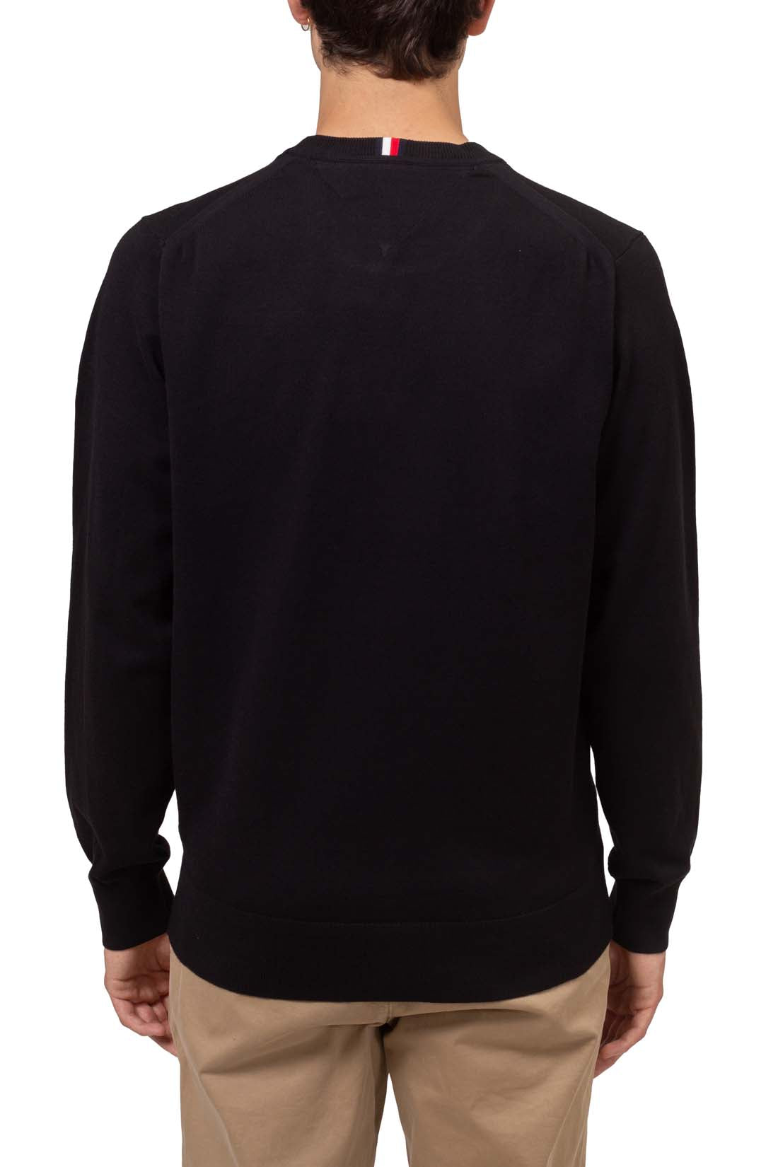 TOMMY HILFIGER - Men's basic regular pullover with flag embroidery  - Size L-2