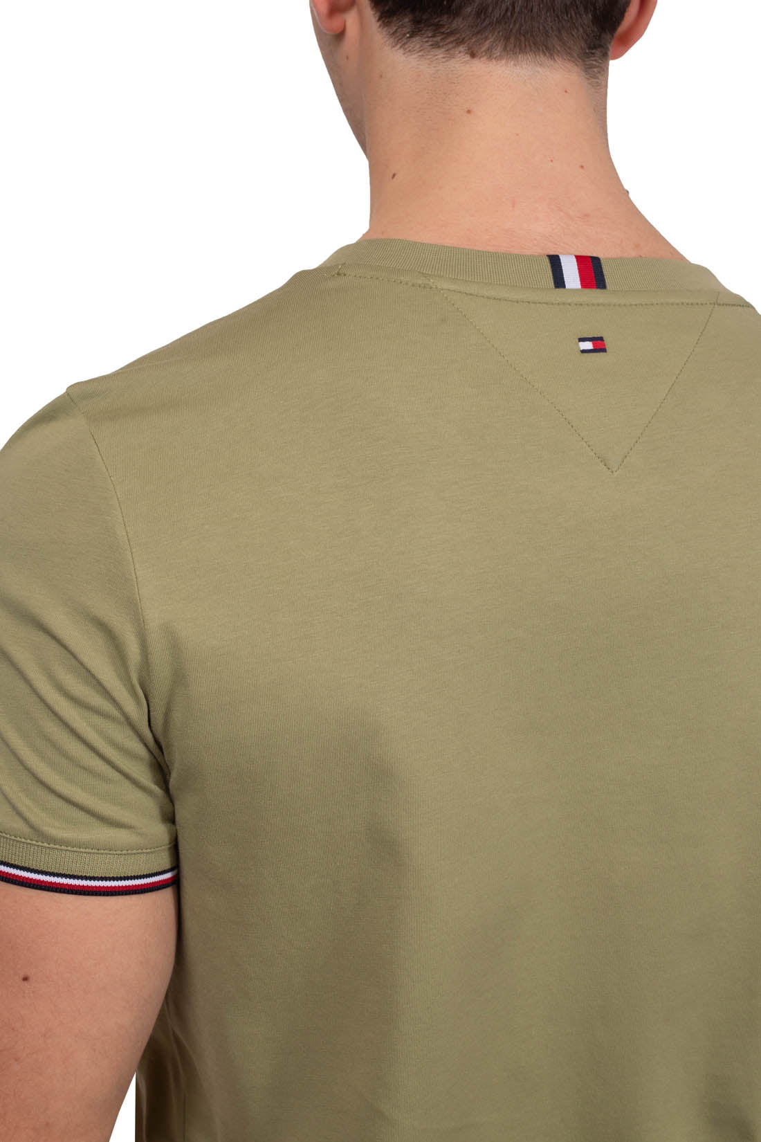 TOMMY HILFIGER - Men's slim T-shirt with signature details  - Size XXL-12
